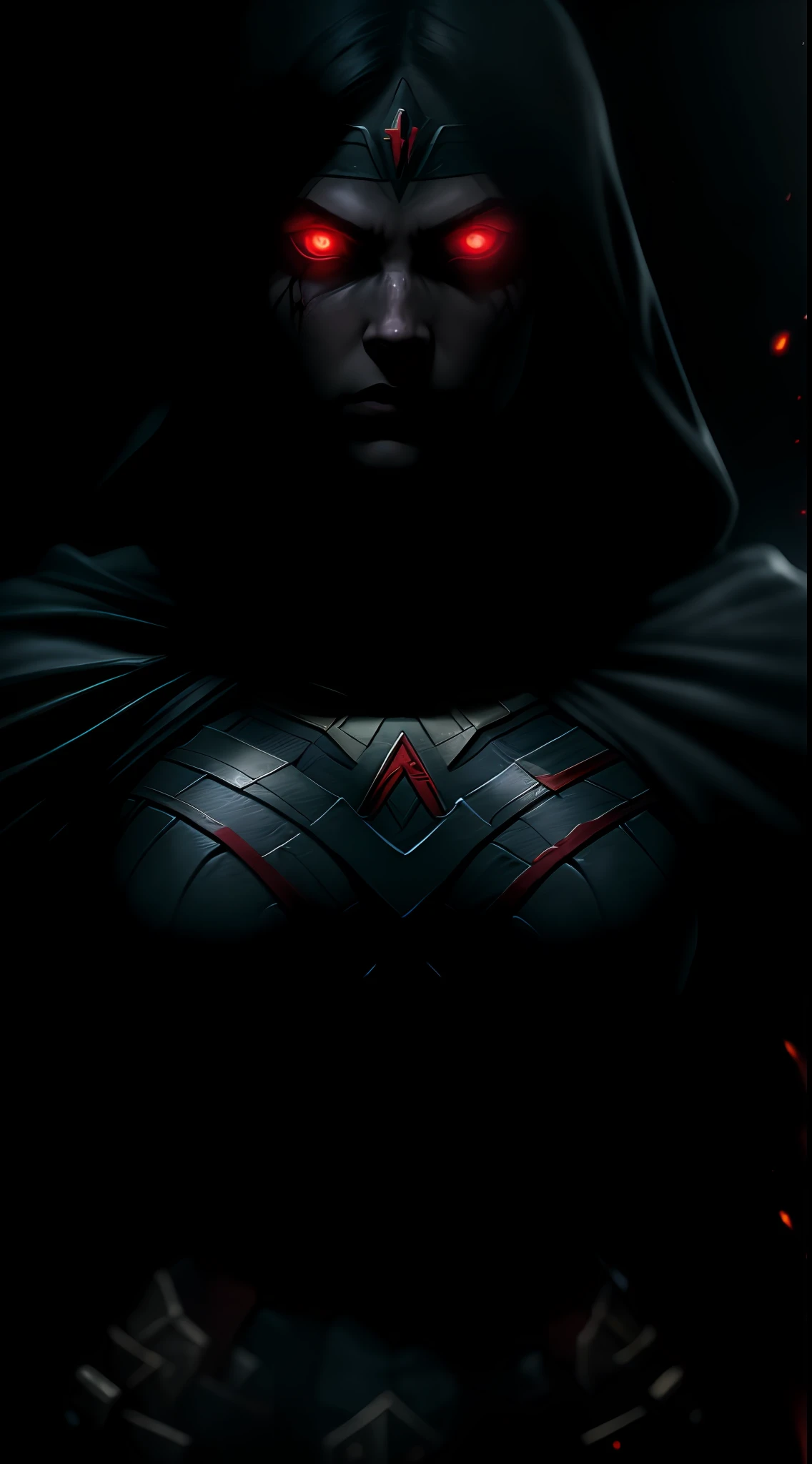 (dark shot: 1.1), epic realistic, Blood Wonder Woman in the dark with glowing eyes and glowing cape, soft cinematic light, Adobe Lightroom, darkroom, HDR, intricate, highly detailed, (depth of field: 1.4), hyper-detail (artstation: 1.4), cinematic, warm light, dramatic light (complex details: 1.1)