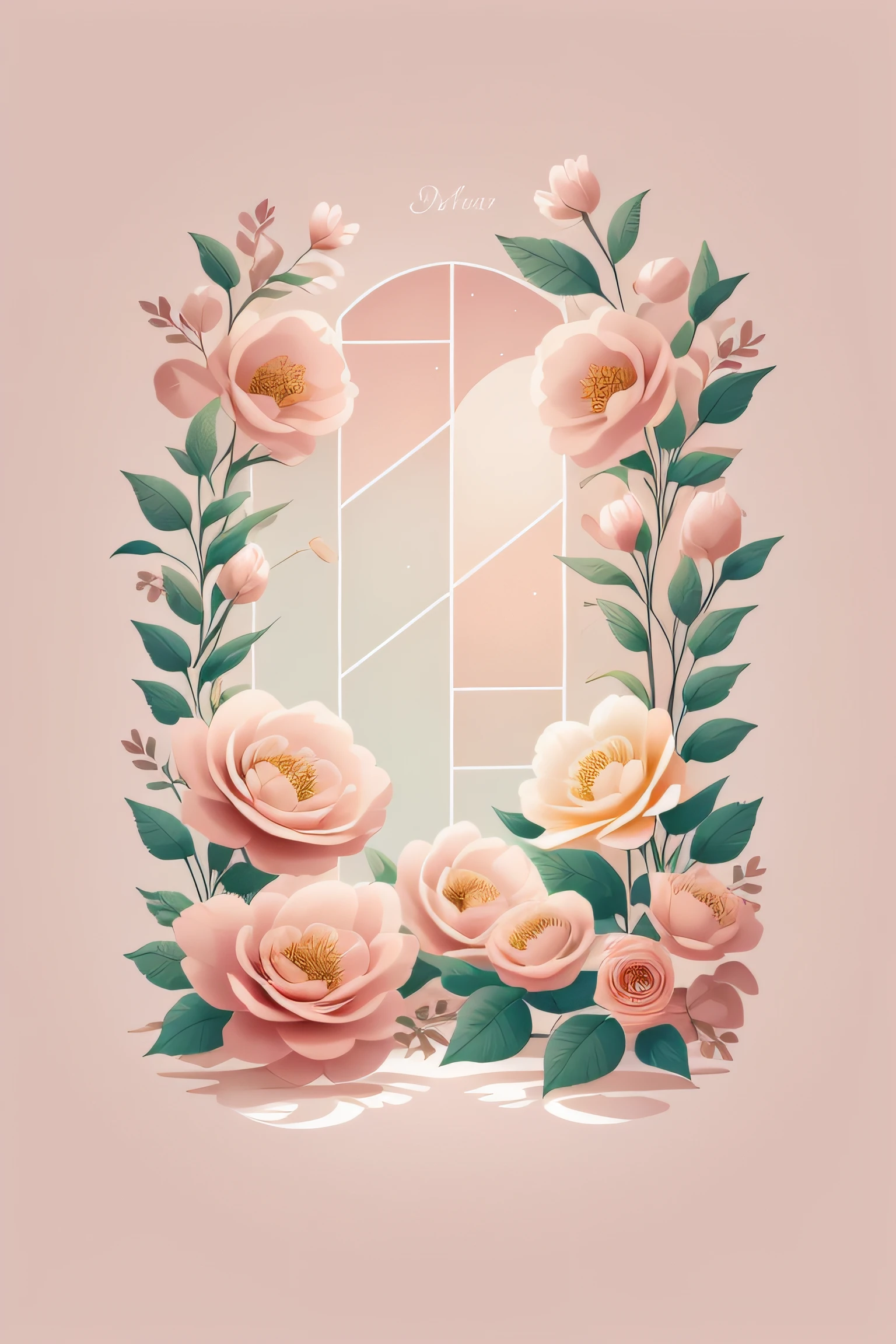 Floral background in delicate light colors