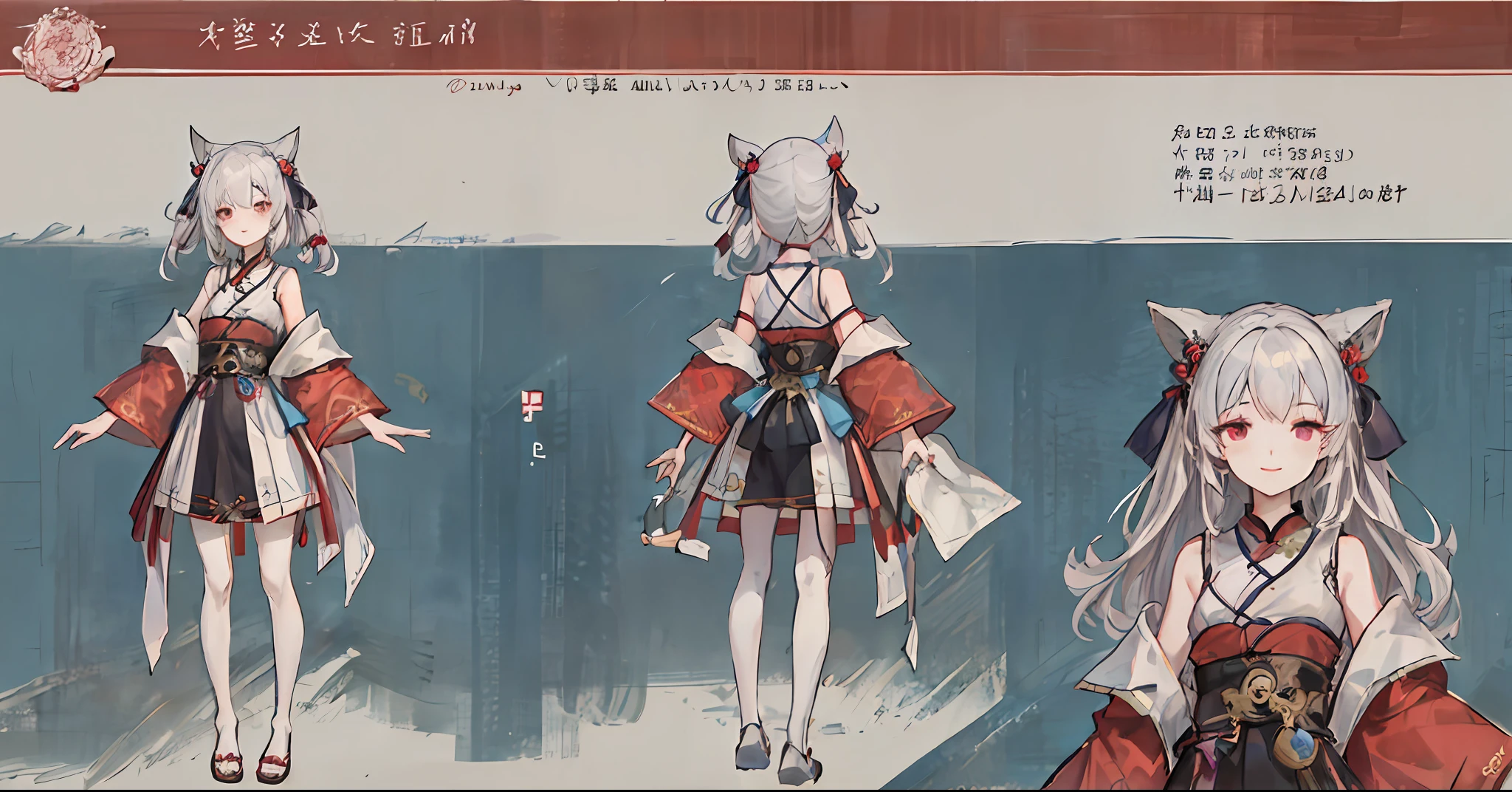 ((4K,nmasterpiece,best qualitiy)), shuimobysim, Chinese traditional painting, lotus flower, Hanfu, maxikit, Dress conservative 1 girl, 独奏, blue long hair, Smile with, to stand, Feet in the water, White panty hose,( ( characterconcept art,reference sheet,individuality,character design sheet) )