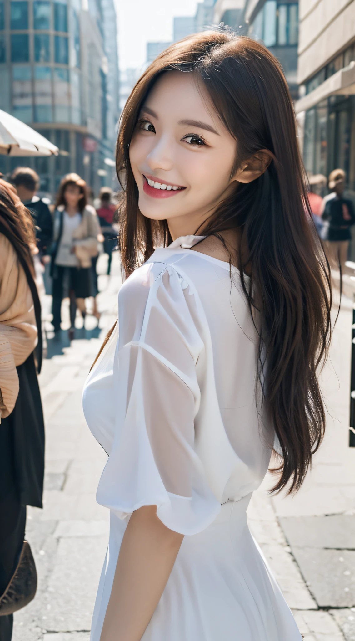 ((perfectbody:1.4, high qulity:1.3, 8K:1.3)),Focused:1.2,Cocked buttocks:1.2,((Comb layered hair)), Detail reproduction:1.3,(Rain:1.3,streetscapes:1.3),(one piece dress:1.1), Facial and skin textures are delicate and realistic, Eye details stand out, Double eyelid,Whitening skin,long haired,(Wandering:1.3),(Smile with:1.2)
