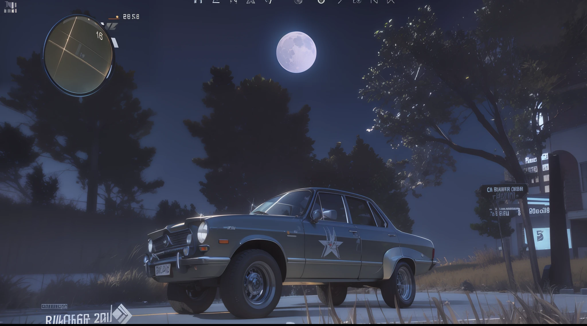 a close up of a car driving on a road at night, realistic cars, blue moon ray tracing, ultra realistic classic, sovietwave aesthetic, highly realistic unreal engine, highly detailed hyper real retro, realistic unreal engine 3 d game, ultra-realistic graphics, with cryengine, hyperrealistic content, very realistic cinematic, russian lada car, With cool headlights masterpiece,best possible quality,hight quality,extremely detailed CG Unity 8k wallpapers,16K quality:14:24 (incomparable masterpiece,Ultra-realistic 8k CG,Perfect artwork,Perfect sports car image,dramatic shadow,raytraced) 16K quality, (spot lights,perfectlighting,Detail light,Dramatic shadows,raytraced)