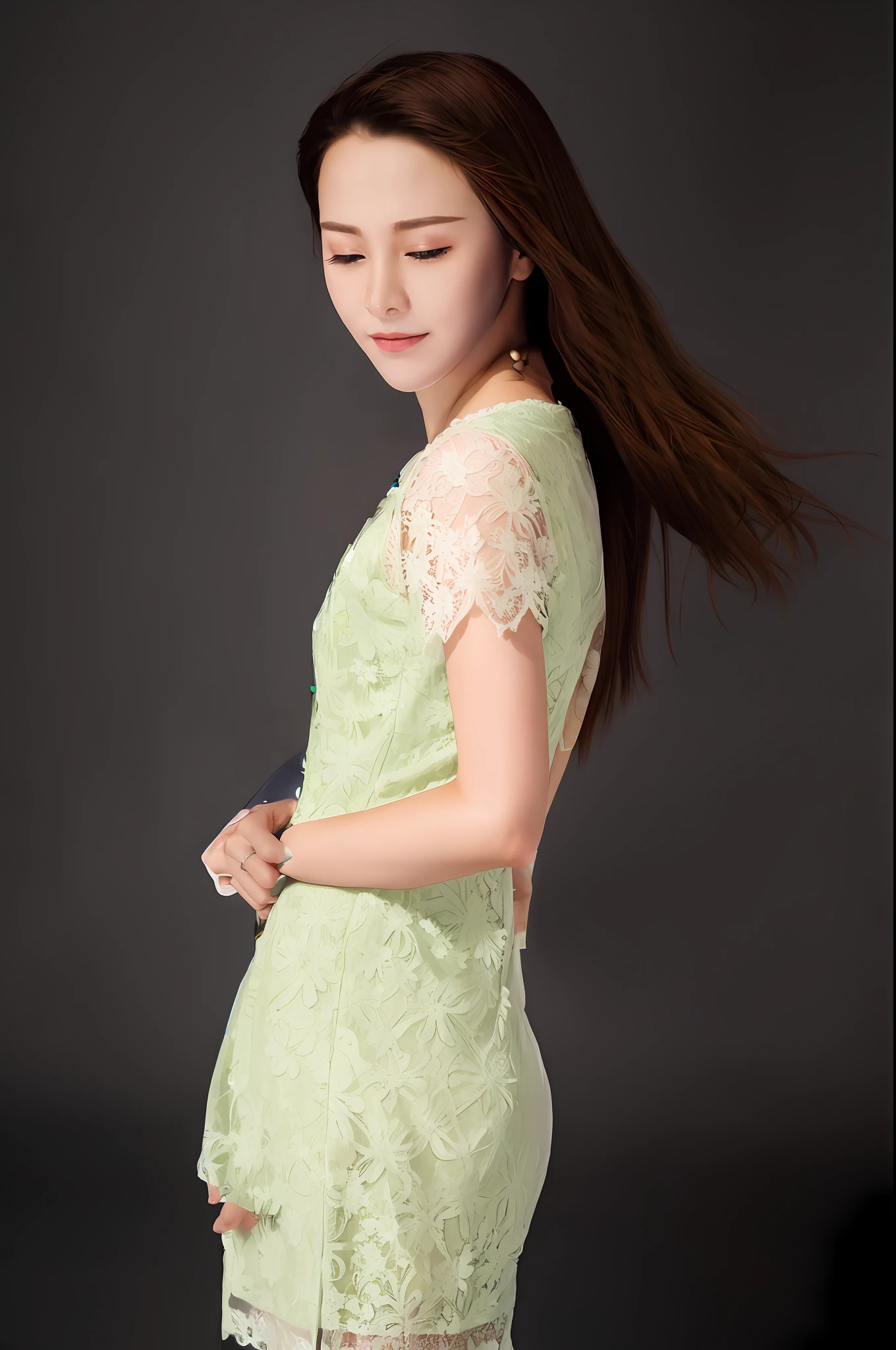 Light green lace dress