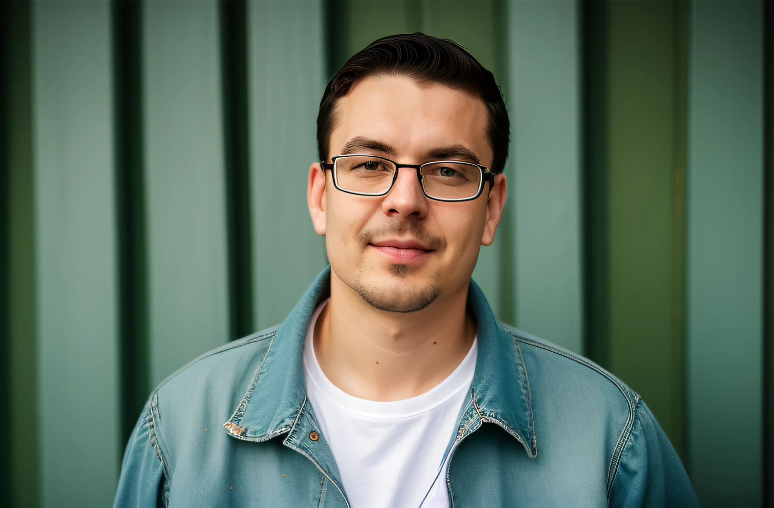 Man in glasses and denim jacket GREEN posing for photo, Bogdan Rezunenko, Zdislav Beksinsk, posuka demizu | |, Andrei Tarkovsky, Andrey Surnov, Pavel Shvedov, zdzislaw beksinksi, edin durmisevic, Pablo Dominguez, Tomasz Strzalkowski