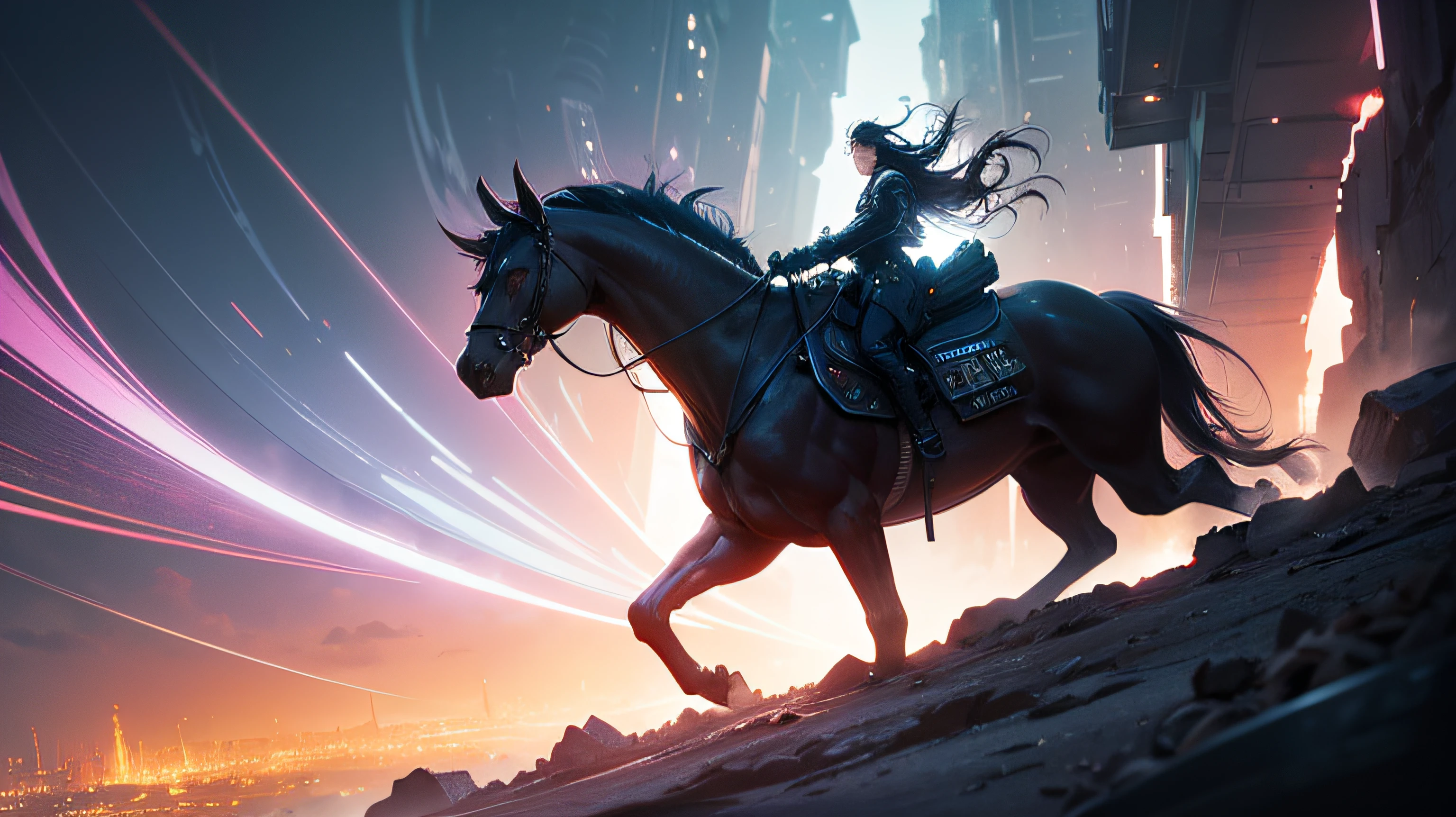 ((best quality)), ((masterpiece)), (detailed), (inspiring) ,highly detailed ,dark atmosphere,rays of light ,fractal art ,intricate details ,strange ,pixies riding horses, forest , huge transparent lake with fishes , moonlight ,imagination , man and woman ,child ,moon ,animals ,psychedelic , little mushrooms , fractal art,illusion , dawn ,mysticism , oak tree ,fireflies , campfires , brian froud , alex grey , giger ,Jheronimus Bosch, ultra detailed , fisheye lens