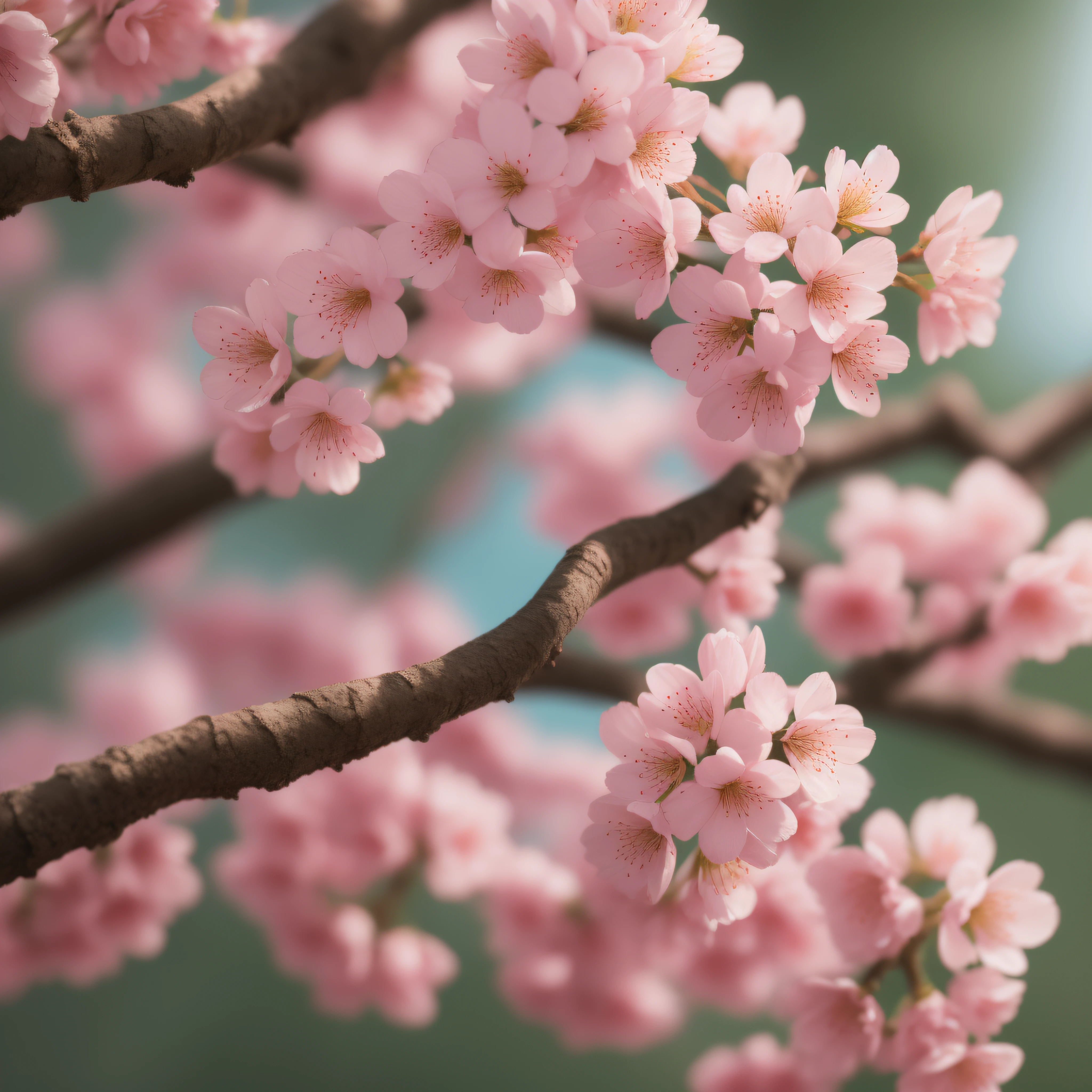 cherry trees 8k photorealestic natural lightin、close-ups