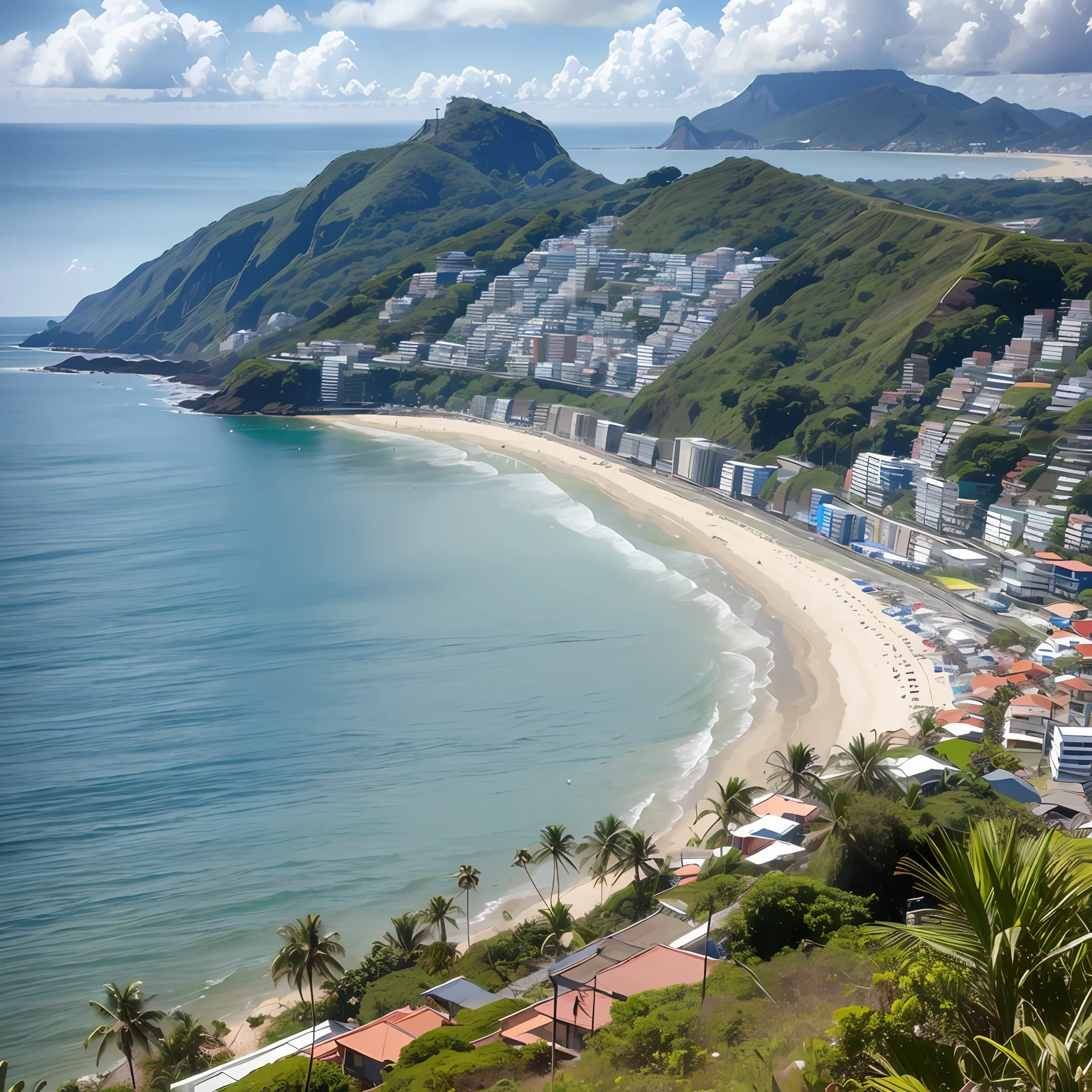 paisagem chuvosa, Florianopolis Island, Brasil, obra prima, mar, flores --auto