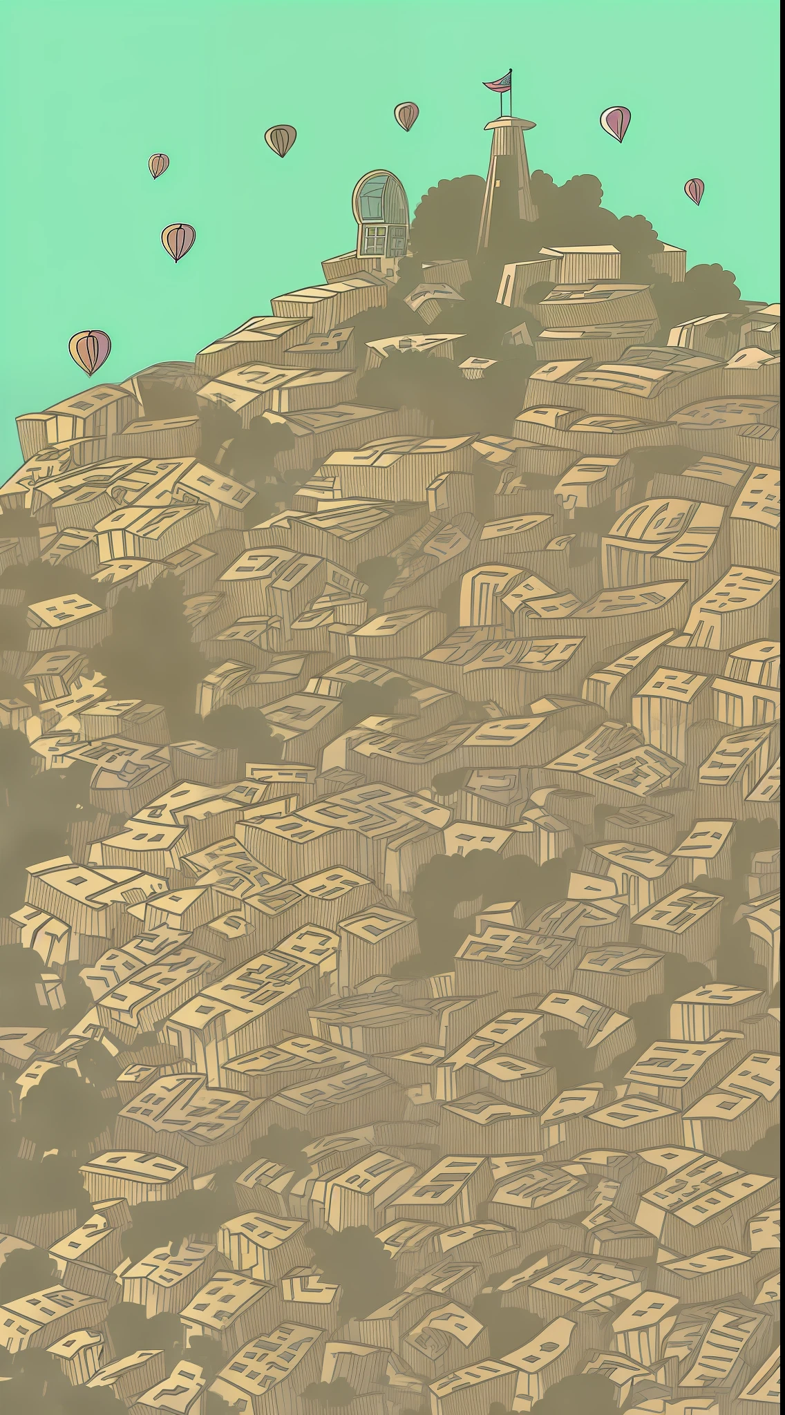 illustration of pink Ionic Empire