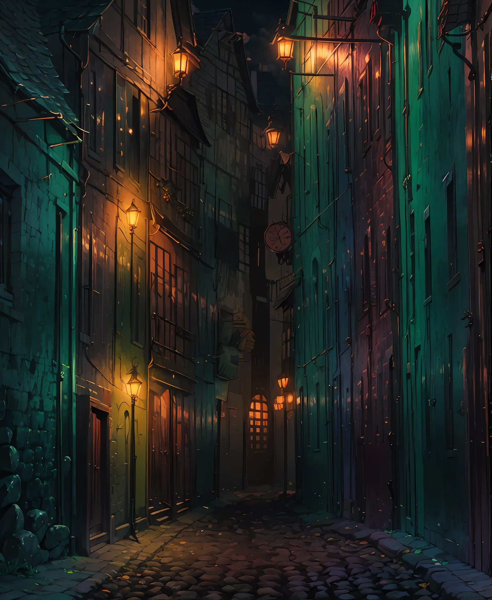 1940 dim lit street --auto