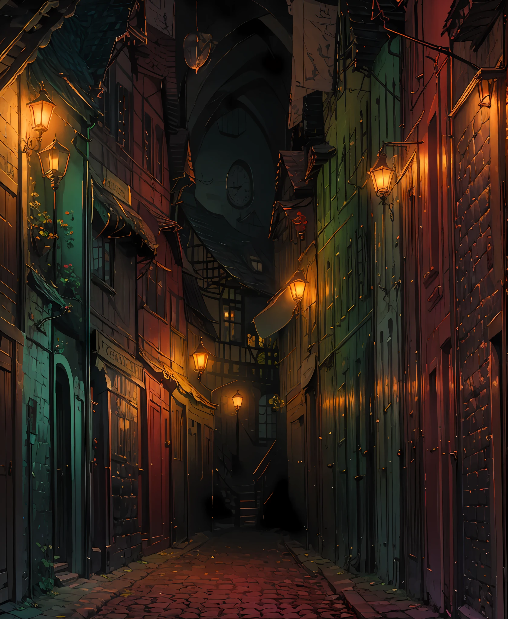 1940 dim lit street --auto