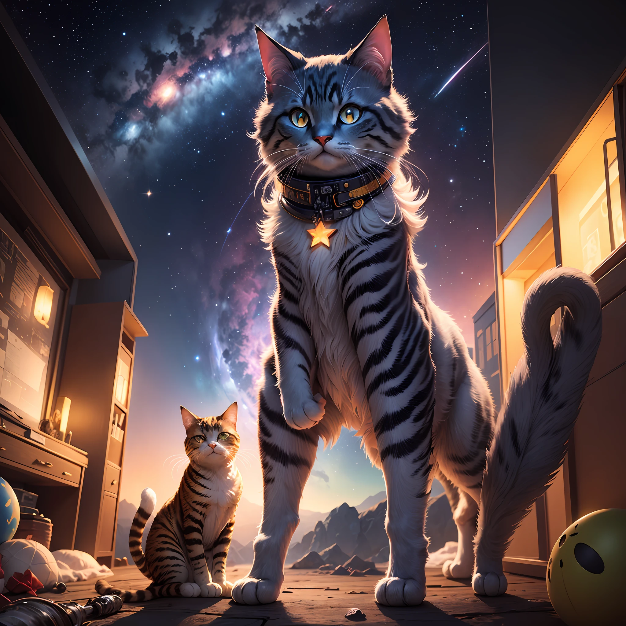 character designs,Space Cat Cat,Stars and nebulae --auto