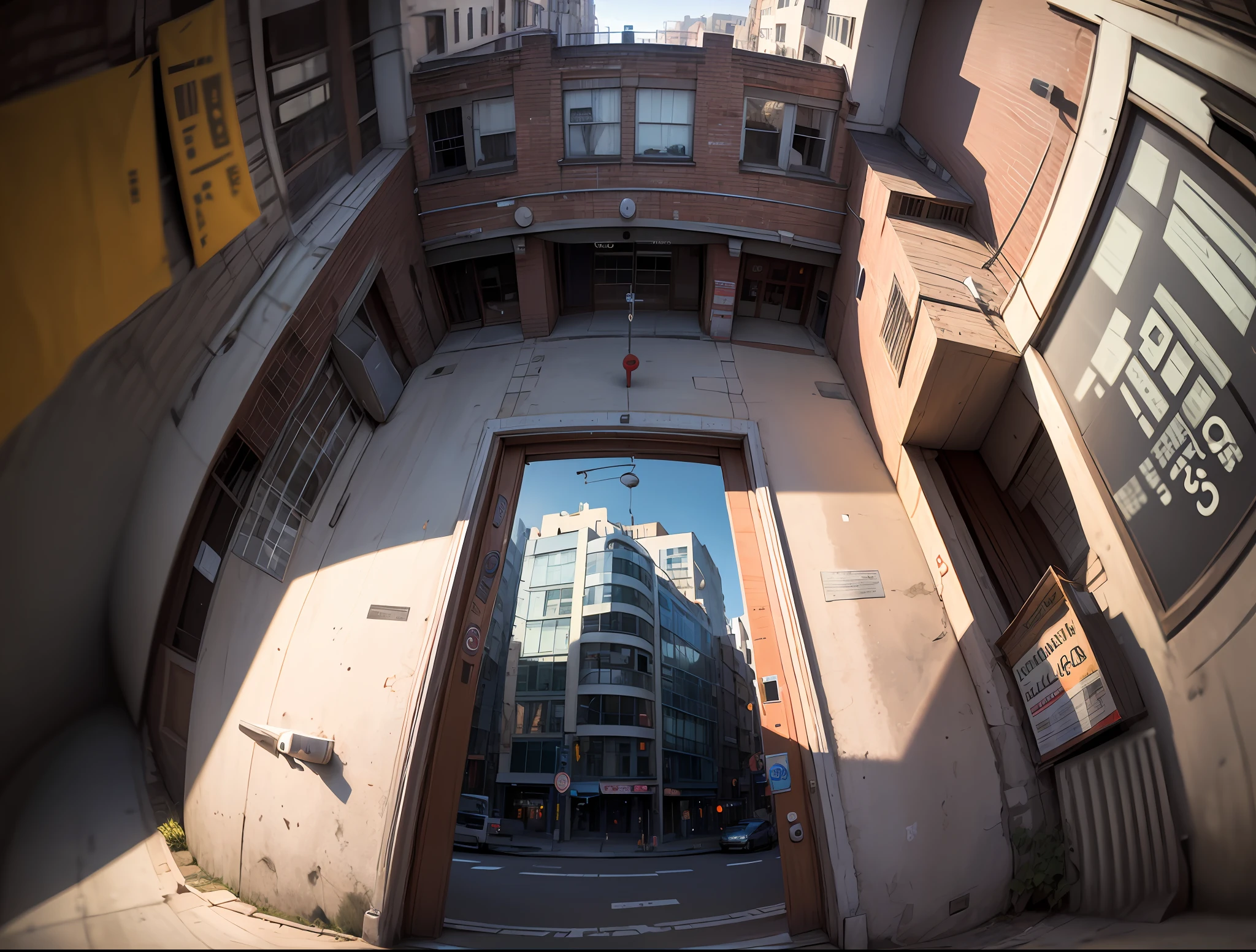 1940 street view, fish-eye --auto