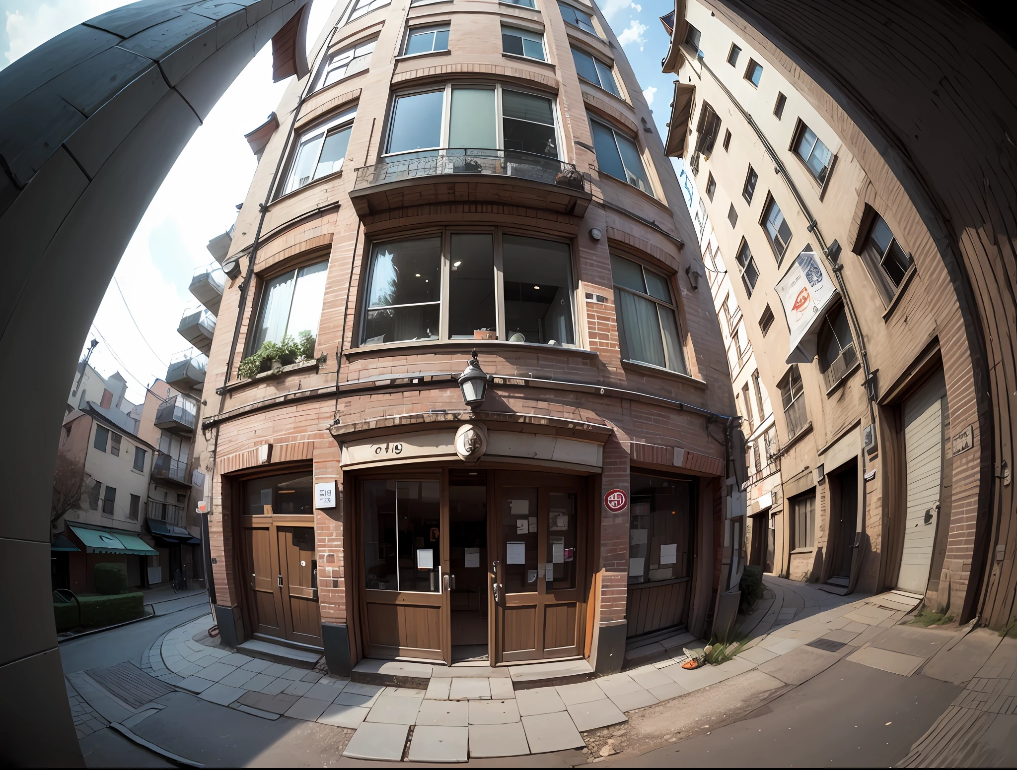 1940 street view, fish-eye --auto