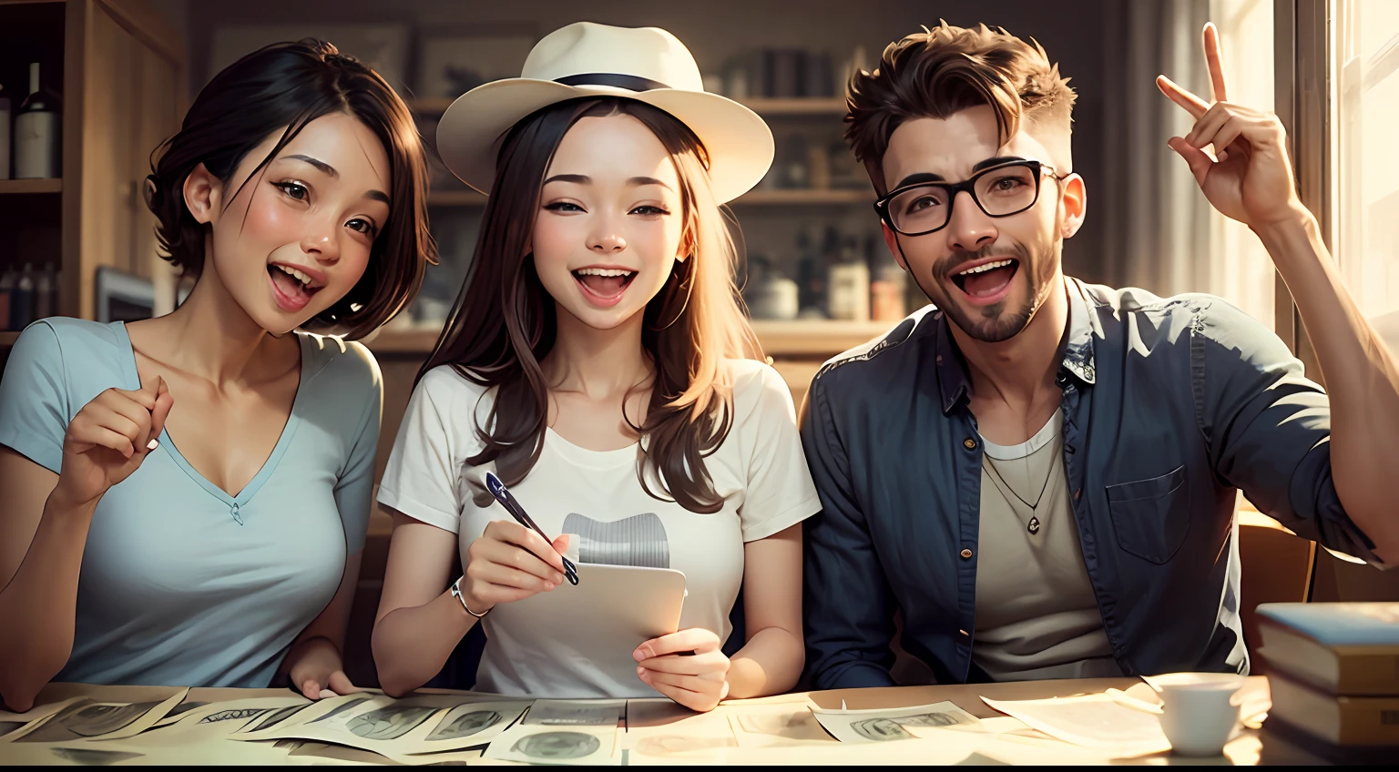 happy people because they are making a lot of money --auto