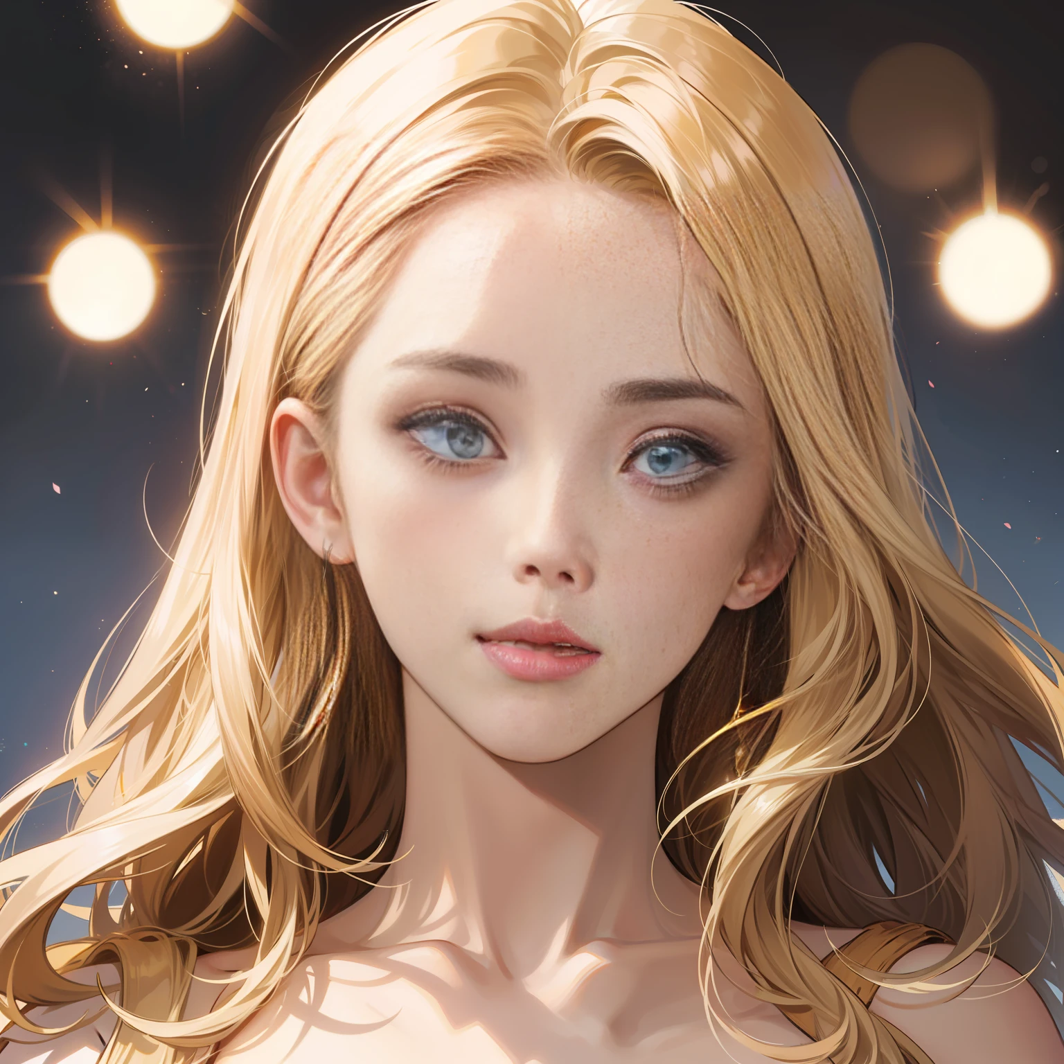 Blonde blue-eyed Caucasian woman、Well-formed face、detailed faces、Long well-proportioned limbs、(nuda:1.4)、Plain white background、spotlight、High Contrast、巨作、Top Quality、Top image quality、Cinema tick writing、photoRealstic