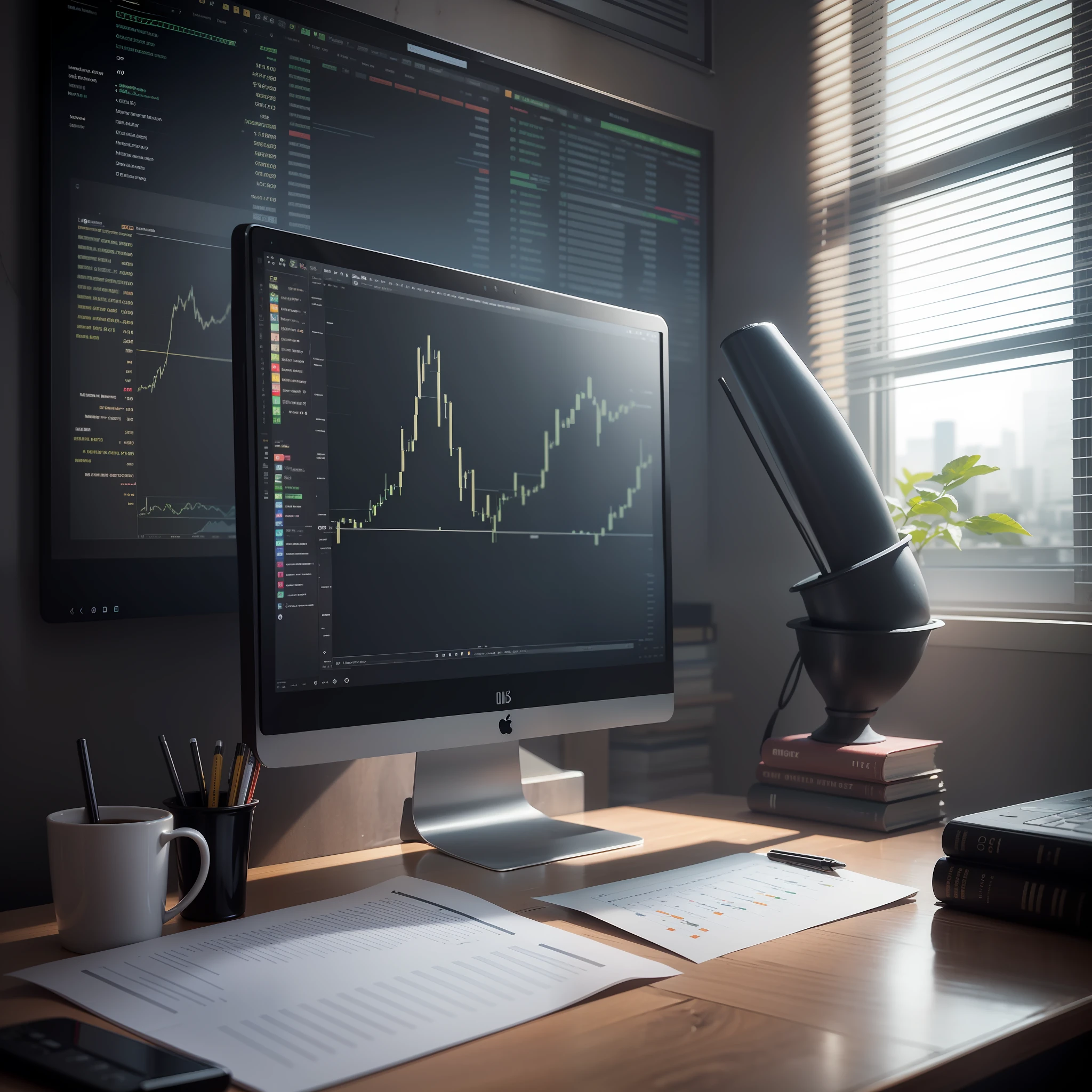 s office, financial chart, dinheiro, estoque, cup, real, alta qualidade, Ultra HD, business management