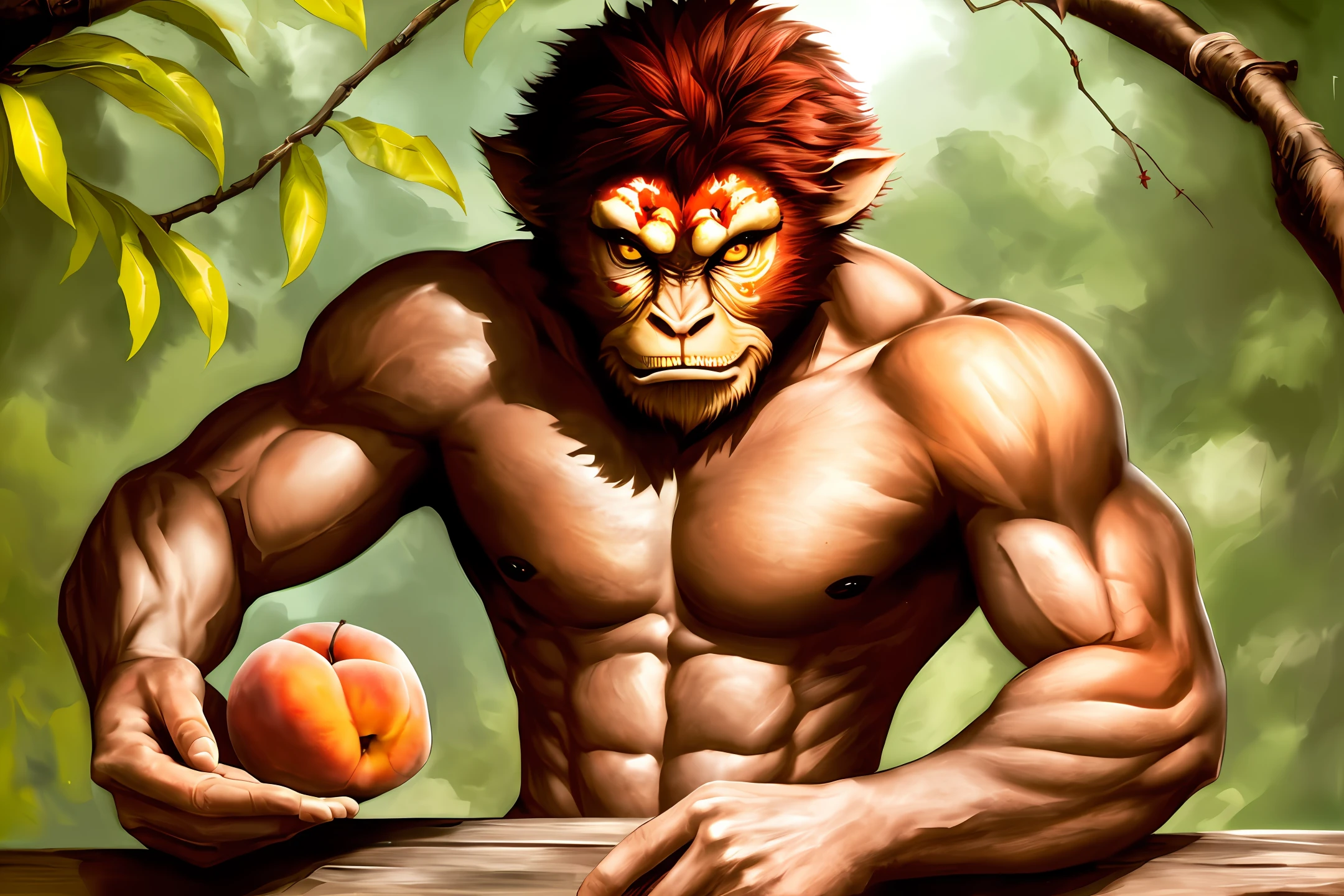 Sun Wukong eats peaches