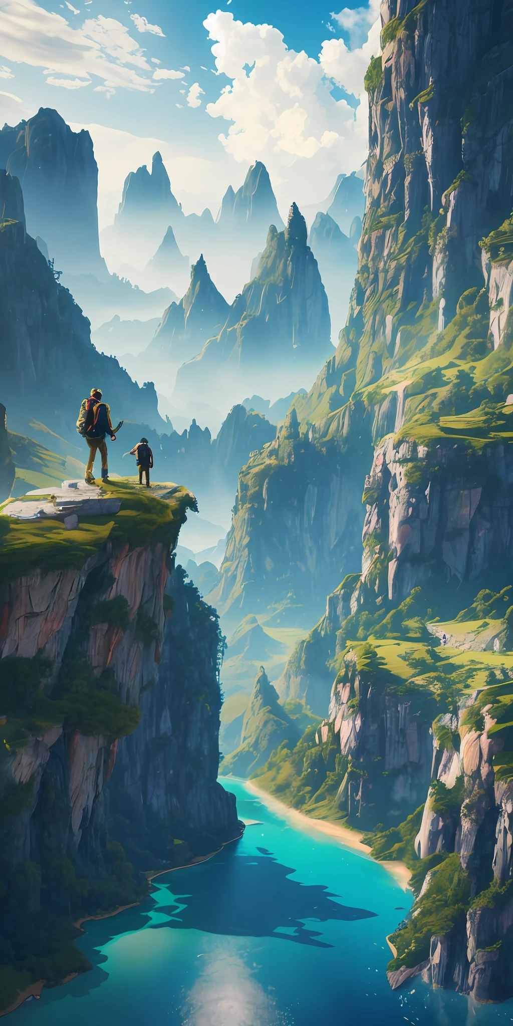 climber climbing mountain.