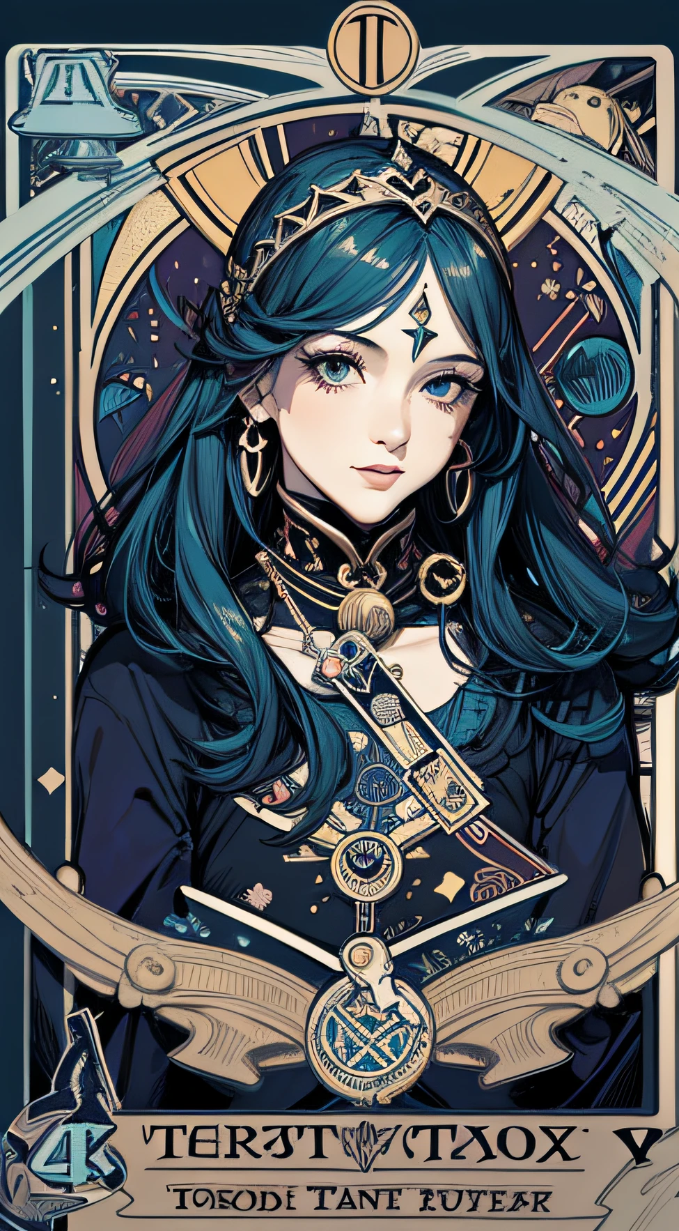 ((((tarot))),(((beautiful border))), rich colors, best quality, beautiful elements, high resolution, 4k, 8k,