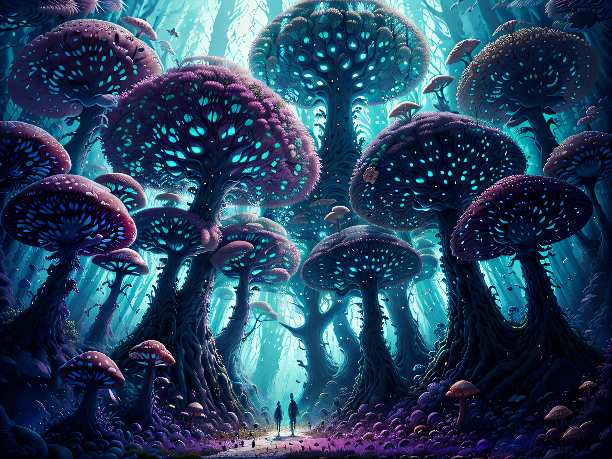 fantasy00d, unfinished, well-favored, tara mcpherson, heroic fantasy, drop shadow, mushroom forest