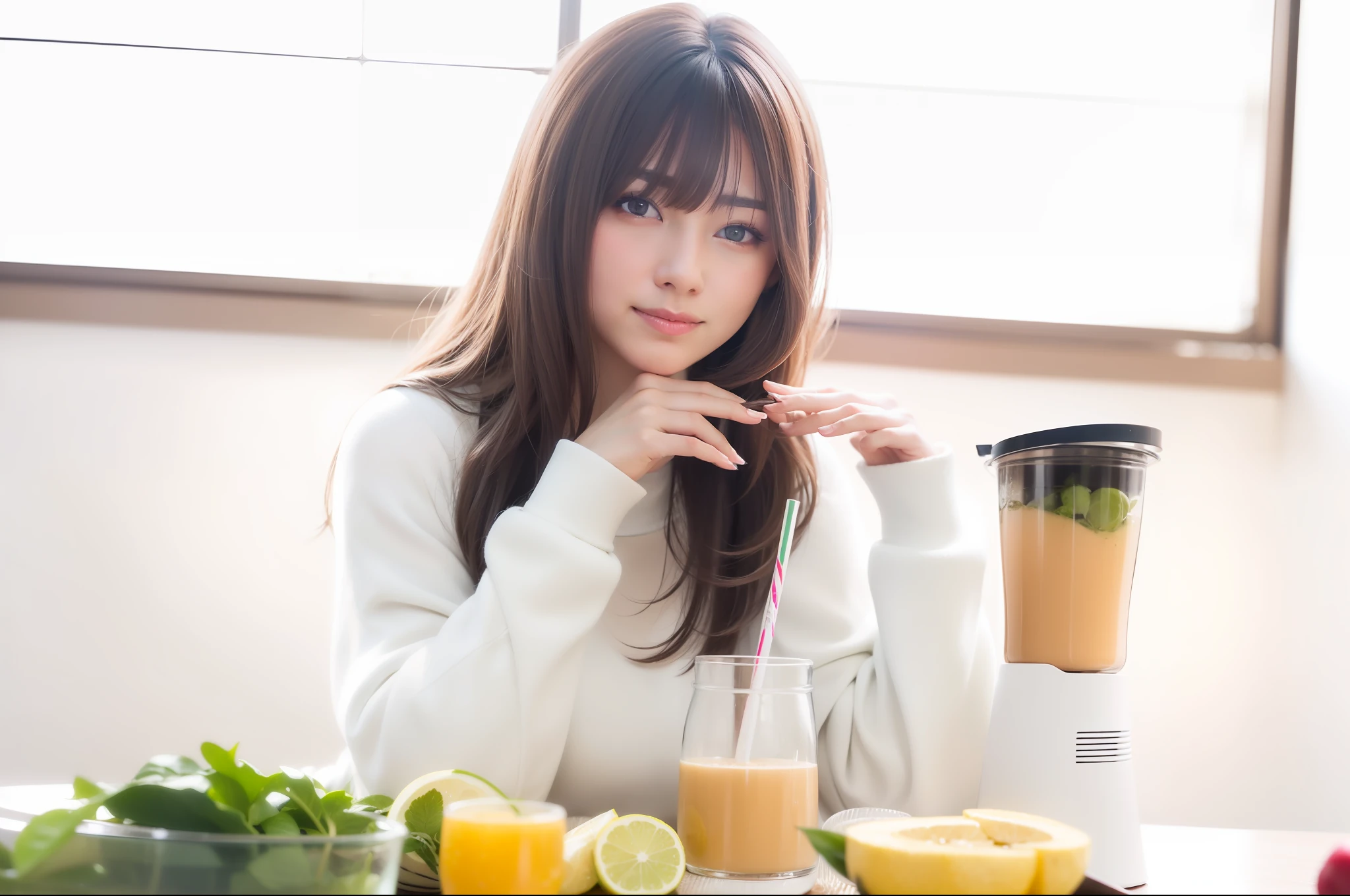 1girls, Haut du corps, close-ups, 8K, Raw photo, high picture quality, Realstic, Sexy beauty ,smoothie ,Healthy,Japanese people,beauty woman,smile on face