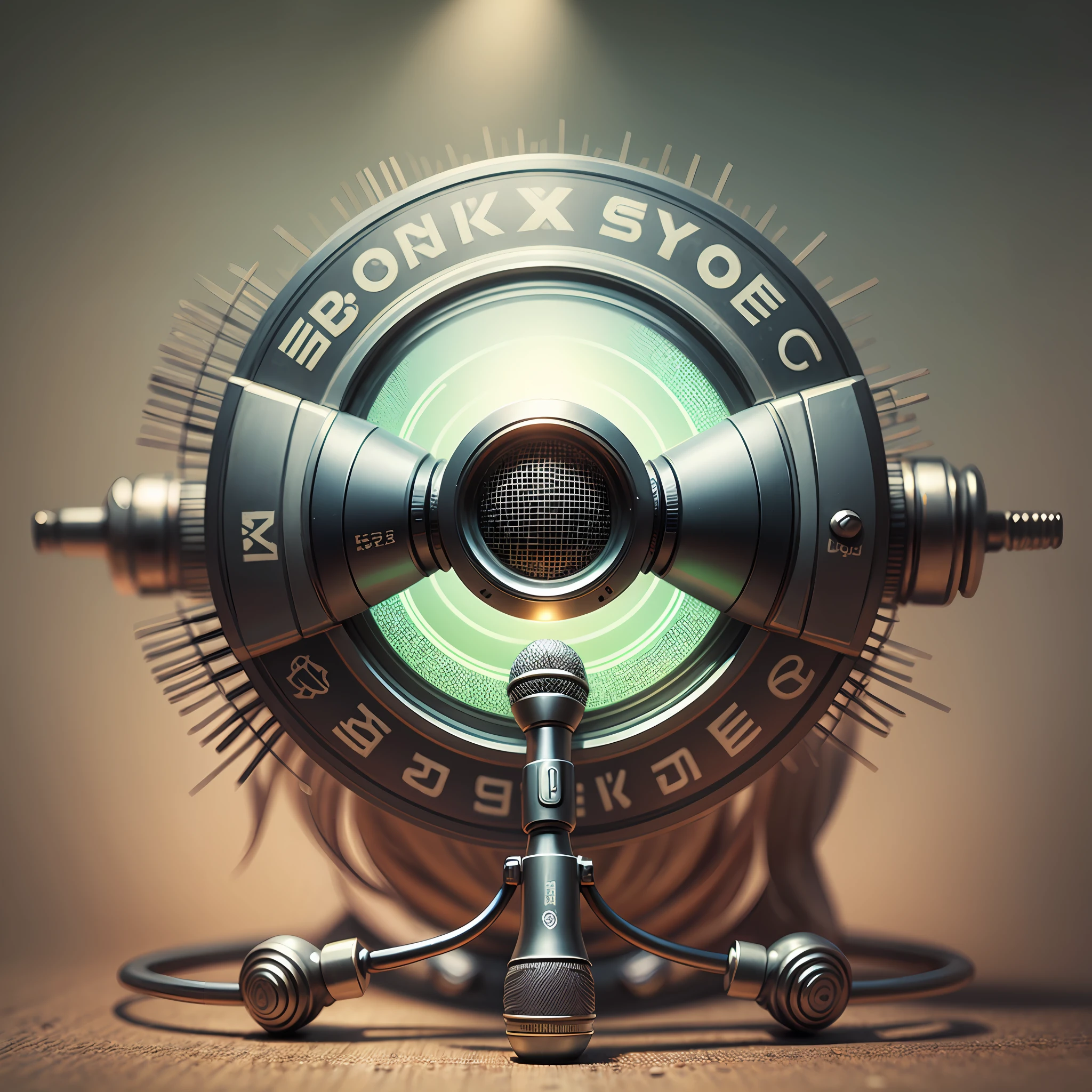 poster microphone Fantasy style --auto --s2