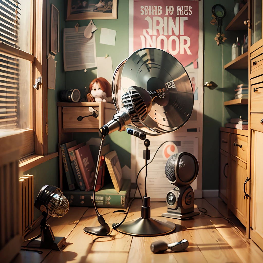 poster microphone Fantasy style --auto --s2