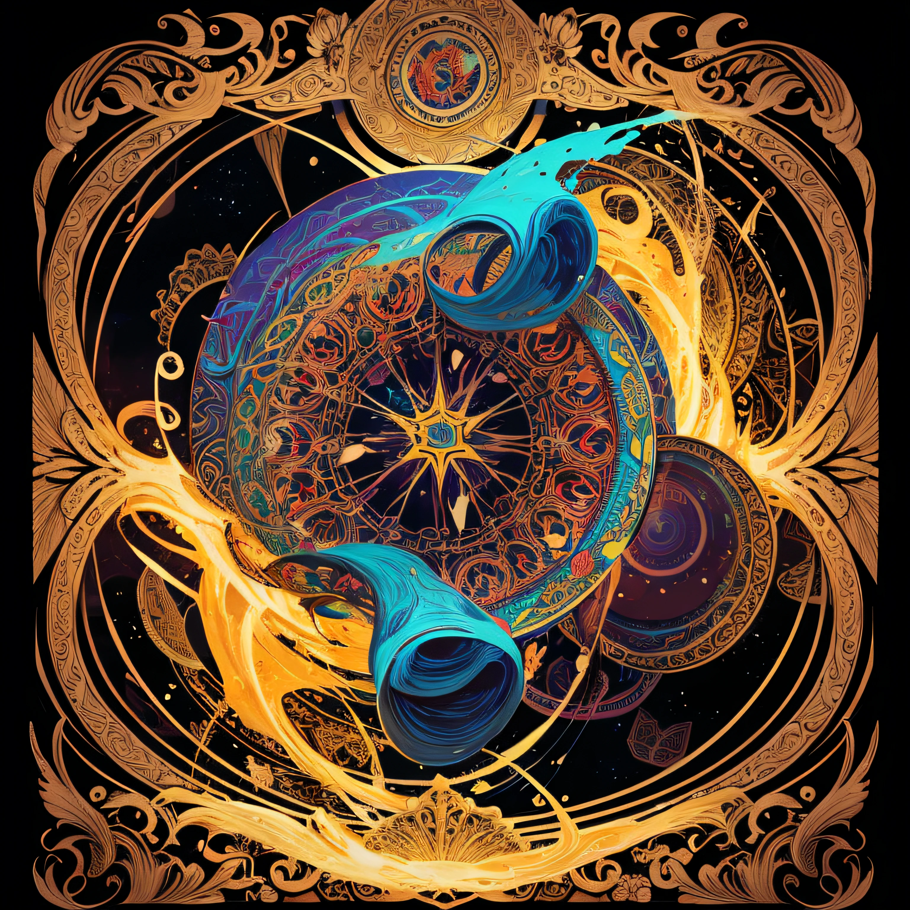 hand that paints itself, o homem que constroi a si mesmo, metamorfose, change, abstrato, tarot style --auto