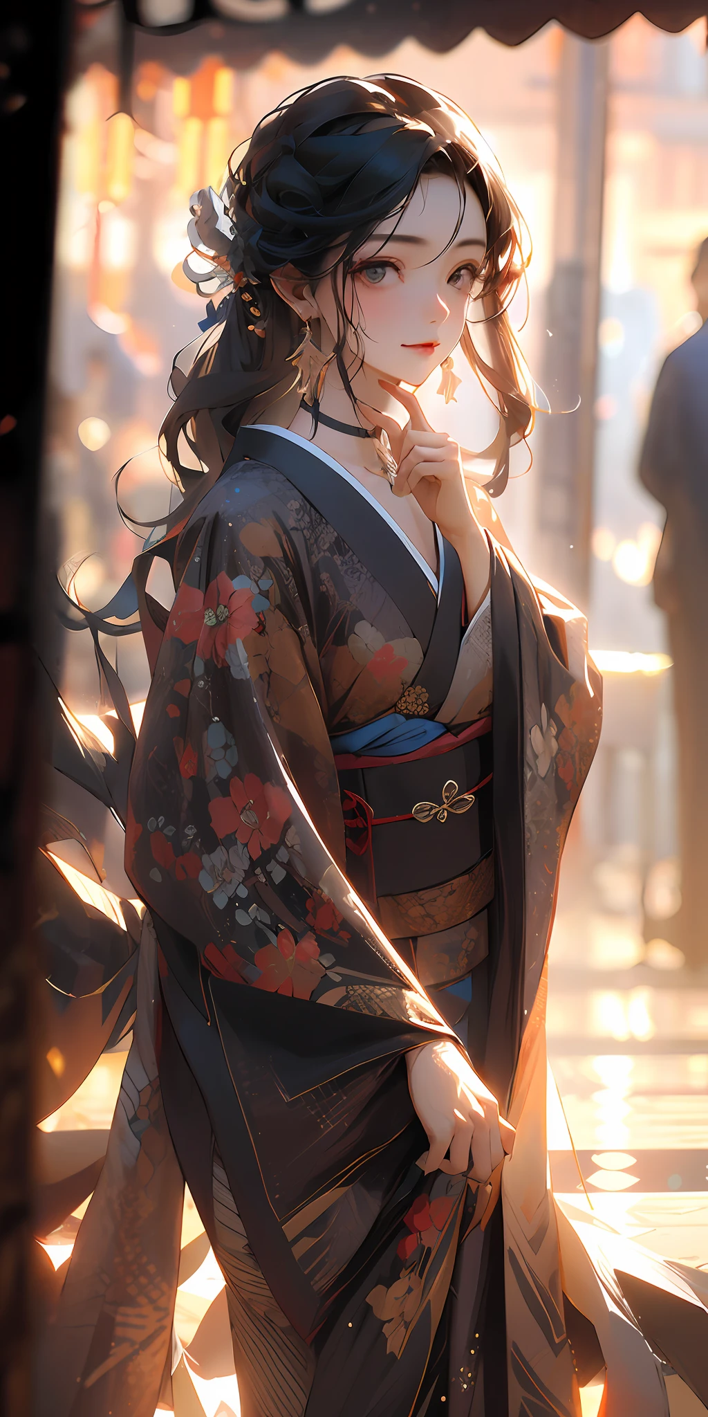 For the picture of a Japanese woman,intimacy,摩洛解放阵线,Mature woman,Mixed Korea,The Perfect Hand,detailed finger,Beautiful detailed eyes,perfect drawn eyes,exquisite eyes,Brown eyes,long haired,Brown hair,Black choker,ear ring,The Perfect Hand,detailed finger,exploding,Leg spread,inside room,luxury hotel,nights,botanic,Look at the audience,Tilt the lens,shot from front,Dynamic angle shooting,filmgrain,bokeh,Ray tracing,dynamic lighting,lens flared, Surreal photos shoot against a dark background,Two-tone lighting,advertsiement,octane,illusory,