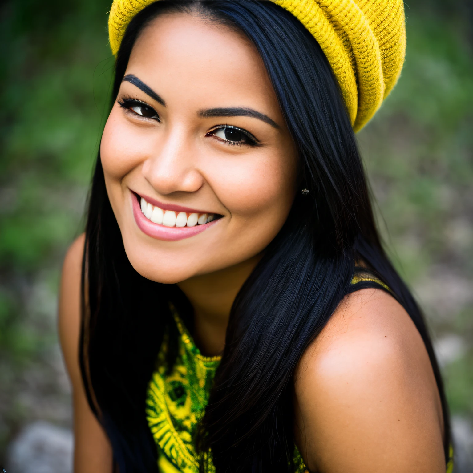 Foto RAW, um retrato de uma brasileira indigena de 20 anos em roupas casuais, noite, rua da cidade, (pele altamente detalhada: 1.2), 8k uhd, dslr, Soft illumination, alta qualidade, film grain, Fujifilm XT3