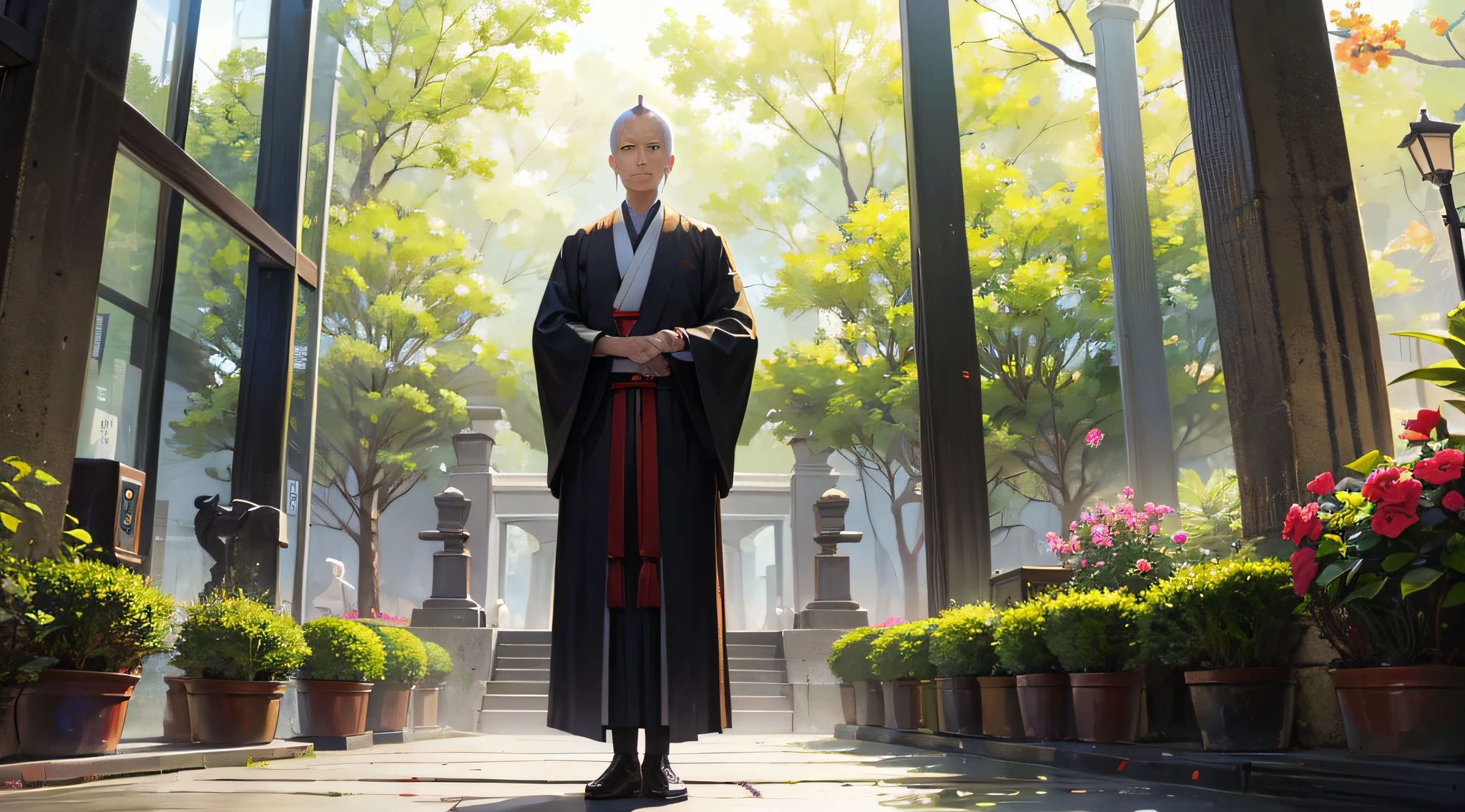 a zen master standing --auto