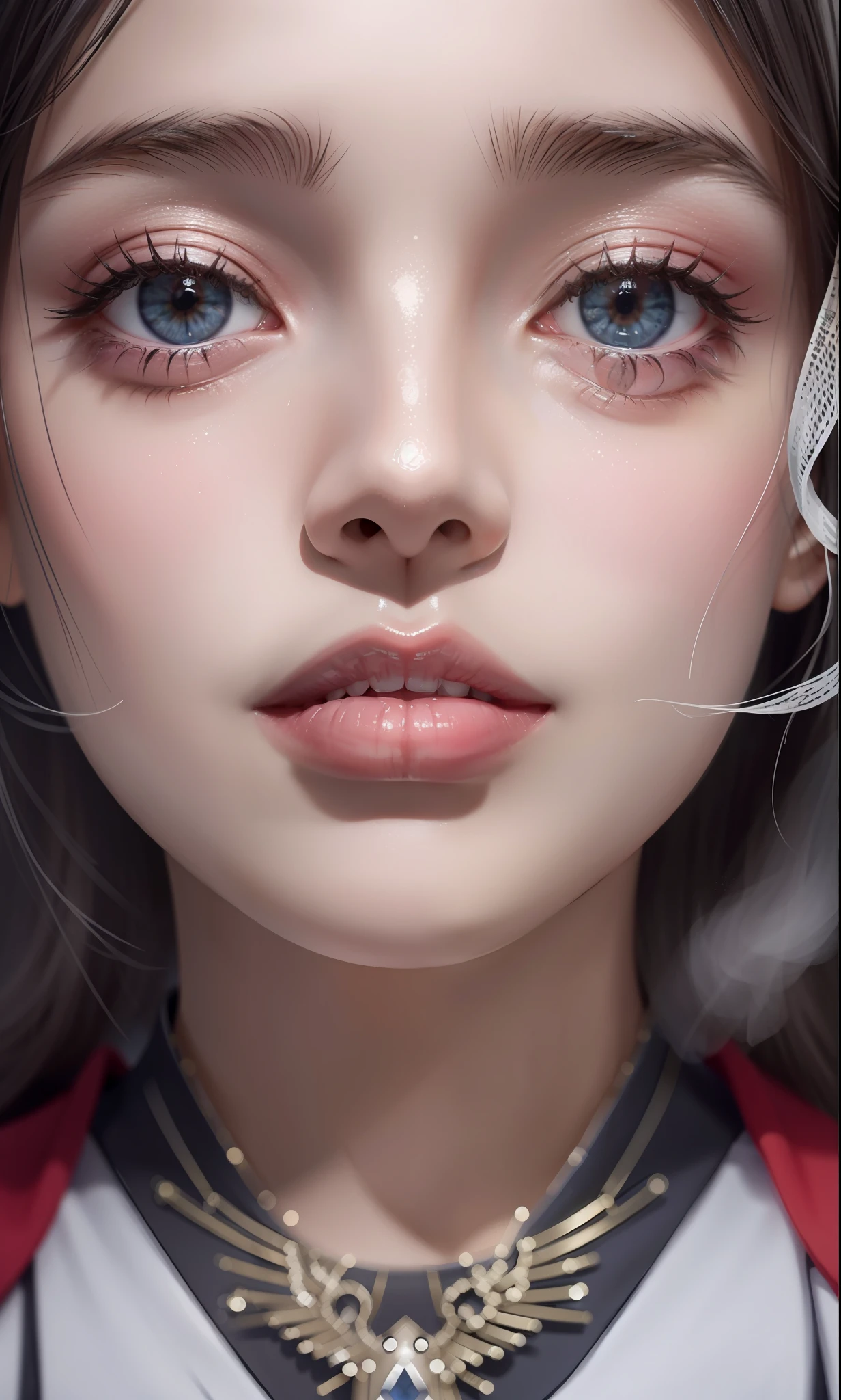 1girls：1.3）， 独奏， （（（very detailled face））），（（Very detailed eyes and face））），beautiful details eyes，Body parts__，offcial art，Unified 8k wallpaper，ultra detaild，Beautiful and beautiful，ayu，nmasterpiece，最佳质量，raw，nmasterpiece，Ultra Fine Photo，最佳质量，UltraHighResolution，photorealistic realism，Sun'rays，Full Body Portraits，stunningly beautiful，HD close-up of face，dynamicpose，delicateface，Vibrant eyes，（from frontal）， She wears a combat suit，Red and white color scheme，Women's military uniform，Very detailed abandoned warehouse background，Detailed face，detailed complex busy background，untidy，gorgeou，milkyW，Highly detailed skin，Realistic skin details，Visible pores，Clear focus，Volumetric fog，8K  UHD，digital DSLR camera，high qulity，filmgrain，fair white skin，photoRealstic，lomography，A huge metropolis of the dystopia of the future， POV from below，semi transparent