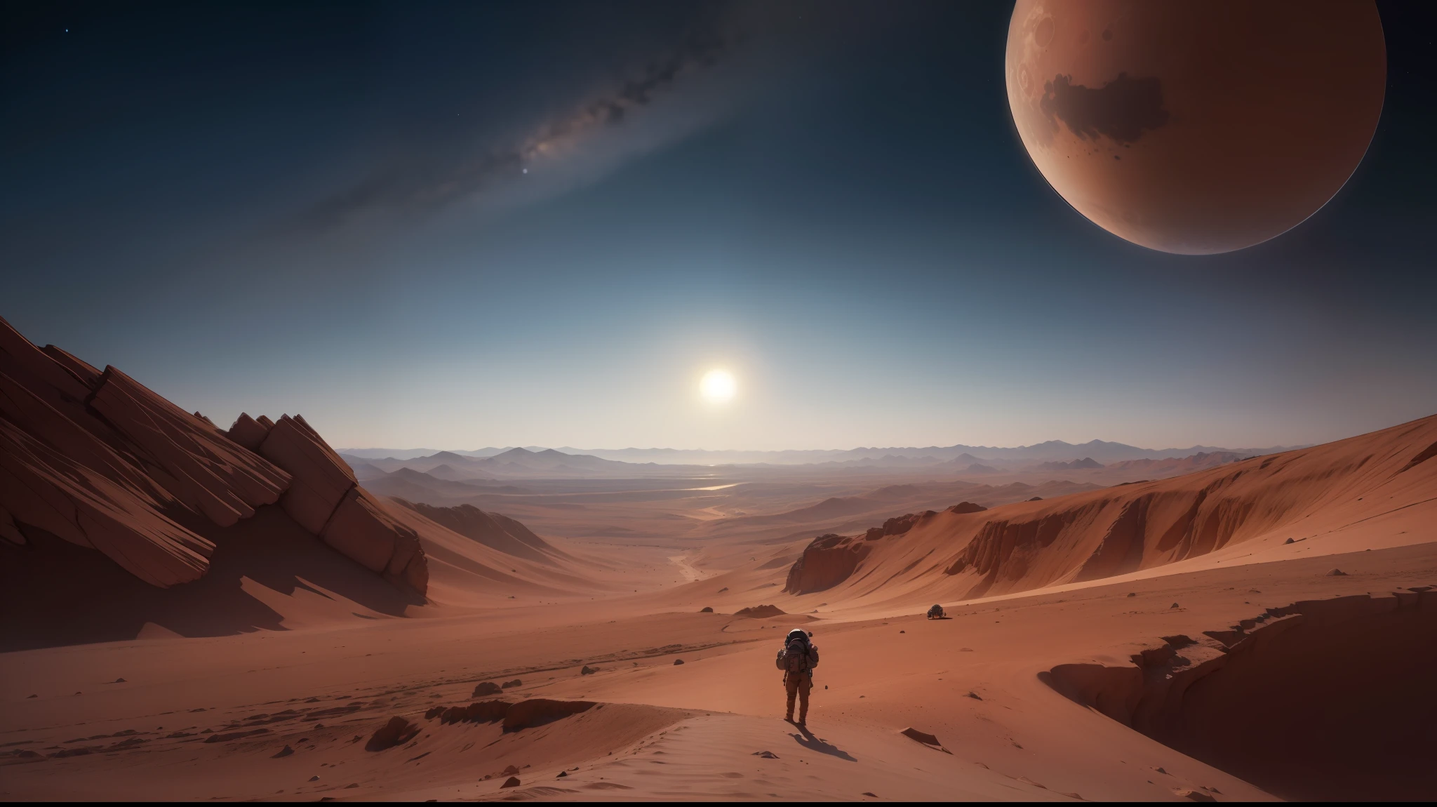 Far side of the moon、Marte、venus、the sun、Milky Way、