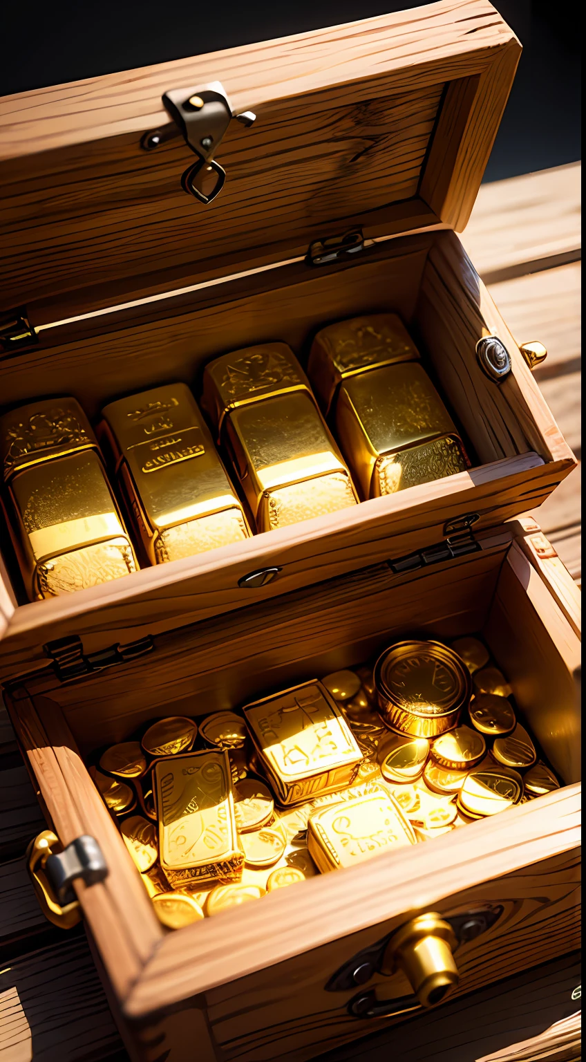 Gold bars,treasure box,SHINES