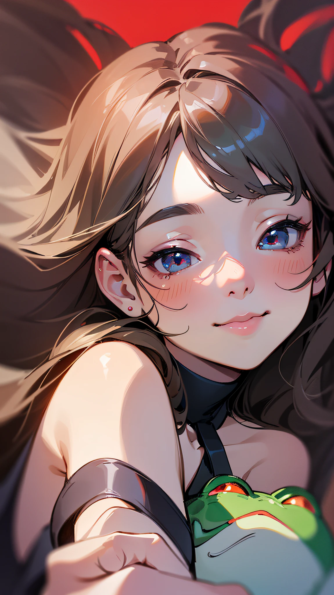 1chico, 1girl, Super beautiful girl with beautiful brown hair and brown eyes, Boy with brown hair and brown eyes, corriendo el uno al otro en una hermosa estrella, obra maestra, (ulzzang), (CG extremadamente detallado, unidad, Fondo de pantalla de 8k: 1.1), Fantasma iridiscente, sombrado perfecto obra maestra, Artstation, dynamic, encantador, magica, motor irreal, fantastically beautiful, llustration, dramatic lighting, Fondo rave, neon glow, maximalista