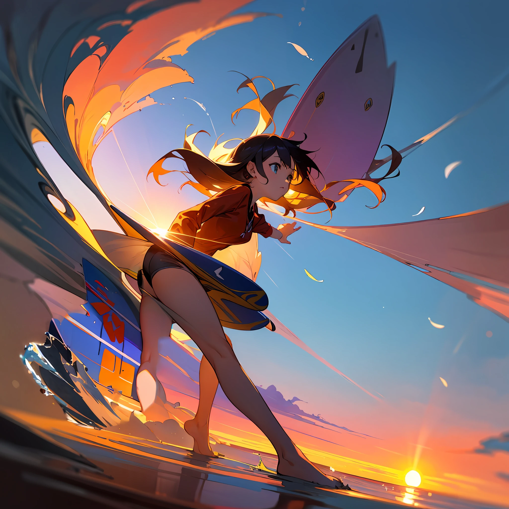Colorful surfboard