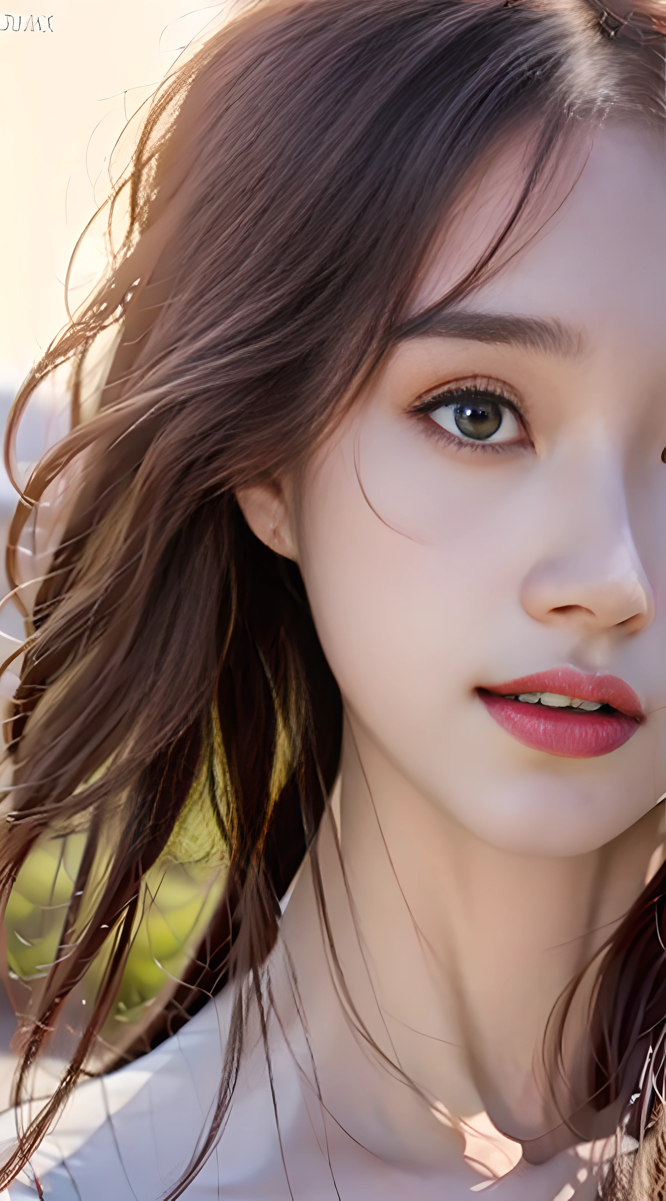 masterpiece, best quality, 8k, absurdres, (upper body:1.4), white shirt, beautiful girl, pretty face, looking at viewer, smile, ultra realistic, highres, photography, film grain, chromatic aberration, sharp focus, HDR, facelight, dynamic lighting, cinematic lighting, professional shadow, simple background, (dull yellow background:1.4), highest detailed, extreme detailed, ultra detailed, finely detail, real skin, delicate facial features, detailed face and eyes, sharp pupils, realistic pupils, (korean, japanese, chinese:0.4)