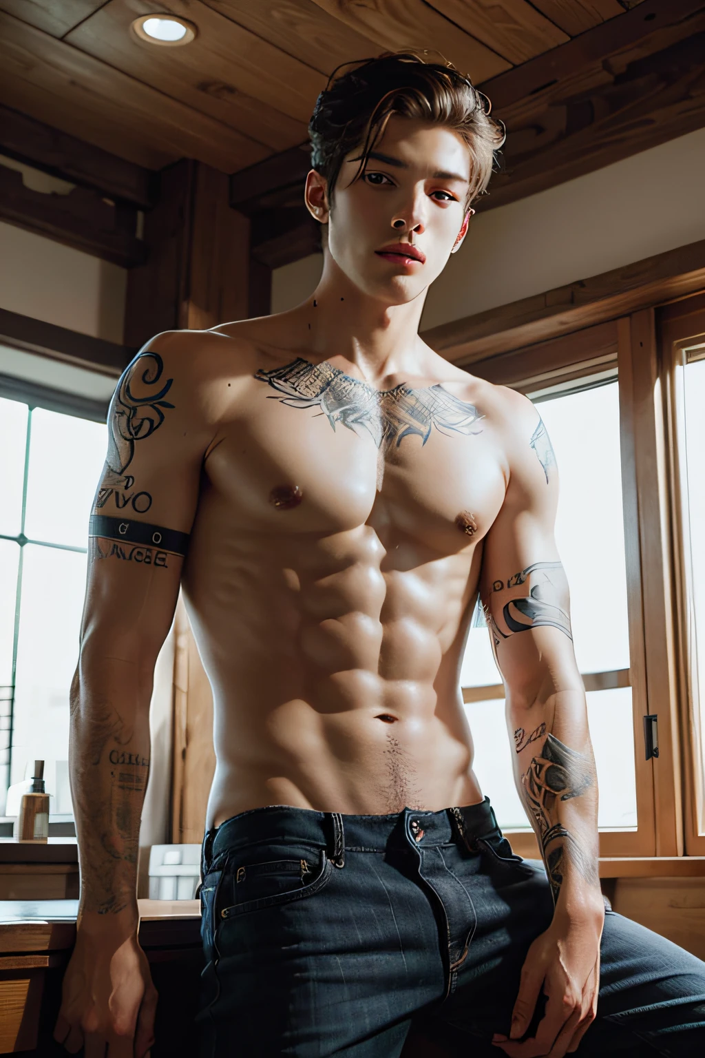 masterpiece,best quality,8k,highres,
1boy,law,tattoo,