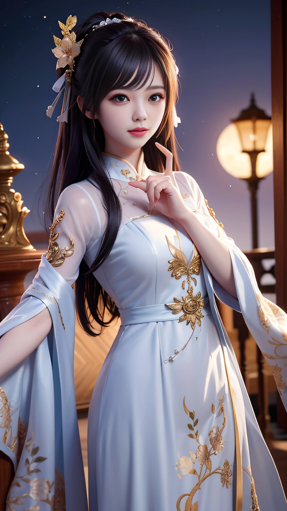 (8k, RAW photo:1.2), best quality, ultra high res,dramatic angle,(fluttered detailed color splashs), (illustration),(((1 girl))),(long hair),(rain:0.9), (头饰:1.4),少女身边有一座古宫,汉服,(重点),彩色水墨画,(泼彩),泼彩,(((colorful))),(素描:0.8) , Masterpiece, best quality, beautiful painted, highly detailed,(denoising:0.6),[splash ink],((ink refraction)), (beautiful detailed sky),moon,highly,detaild,(masterpiece, best quality, extremely detailed） CG unity 8k壁纸，杰作，最好的质量，超详细），（石蒜），