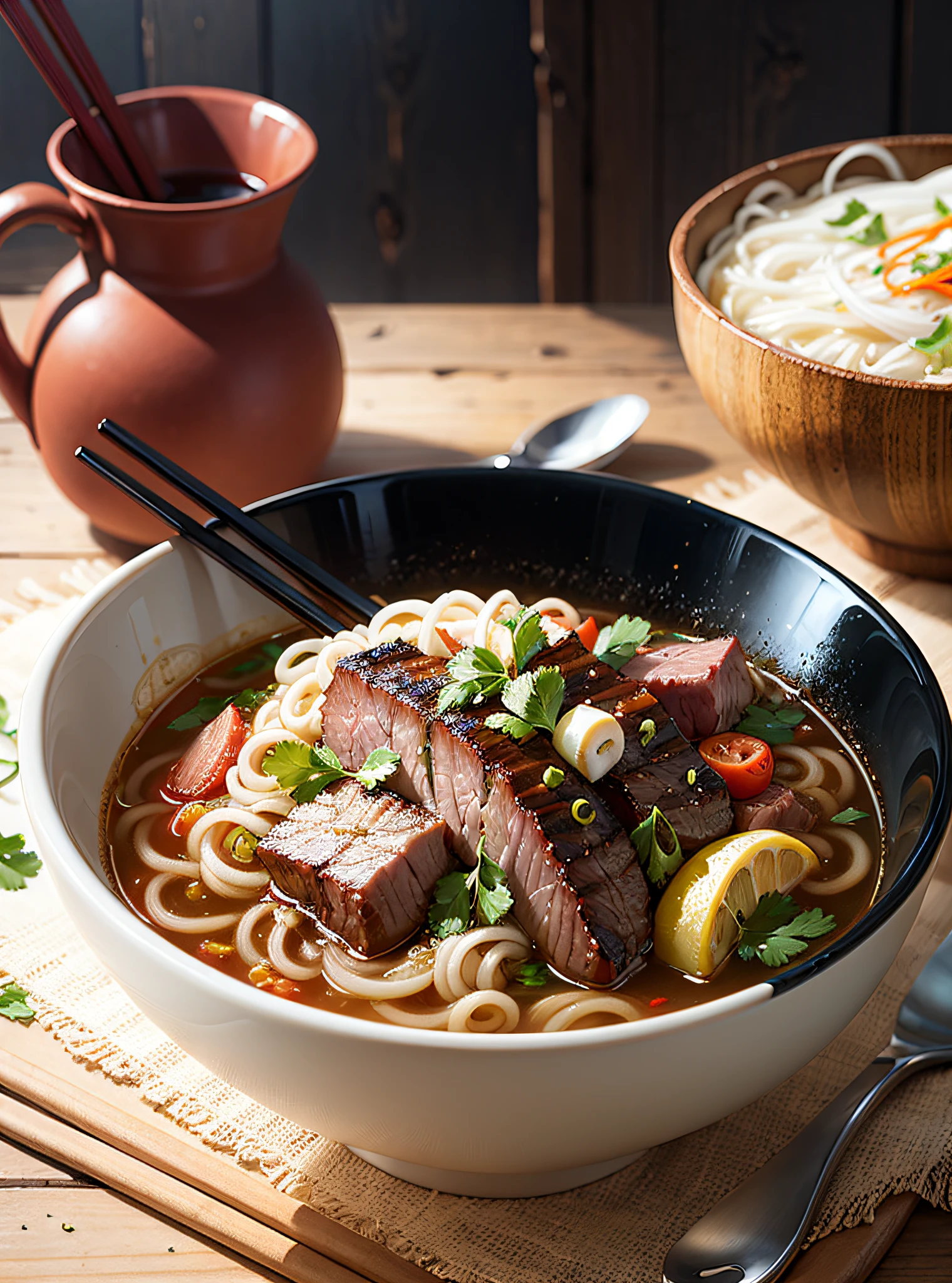 A bowl of beef noodles(Delicious color) --auto
