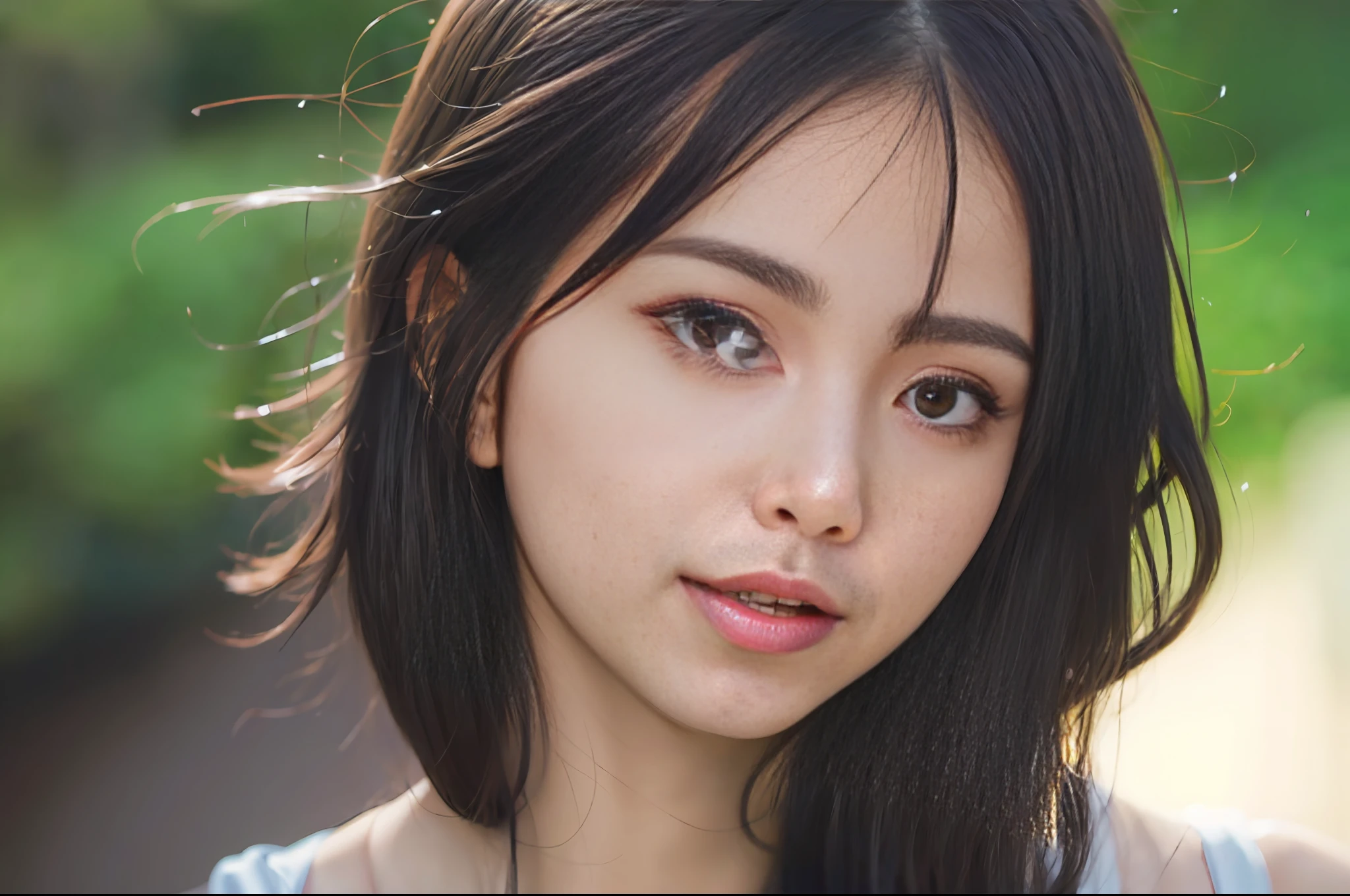 Random Posture, mix4, (8k, RAW photo, best quality, masterpiece: 1.2), (realistic, photorealistic: 1.37), single girl, cute, solo, full body shown, full face shown, professional lighting, photon mapping, small micro bikini, physical based rendering, gradient black hair, short curly hair, handsome, girl, top quality photo, High Resolution, 1080p, (Clear Face), (Detailed Facial Description), (Detailed Hand Description), (Masterpiece), (Elaborate CG), Extreme Light and Shadow, Tousled Hair, Master Work, Rich Details, (Fine Facial Features), (Top Quality Photography), (Masterpiece), (Detailed Eyes), Look Before You Eyes, Fine Clavicle
