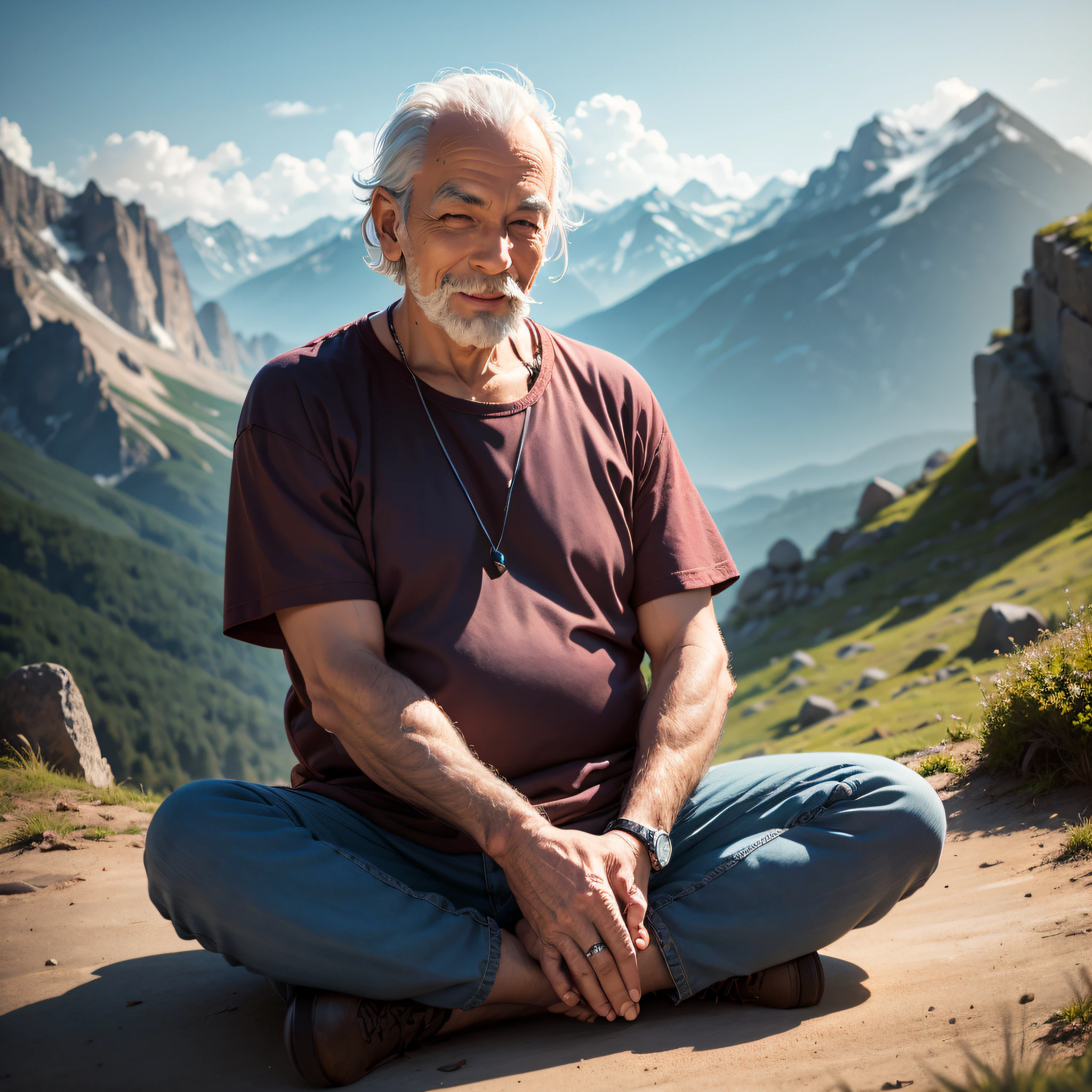 Resting in a tranquil and serene setting with a relaxed smile on your face . --auto
