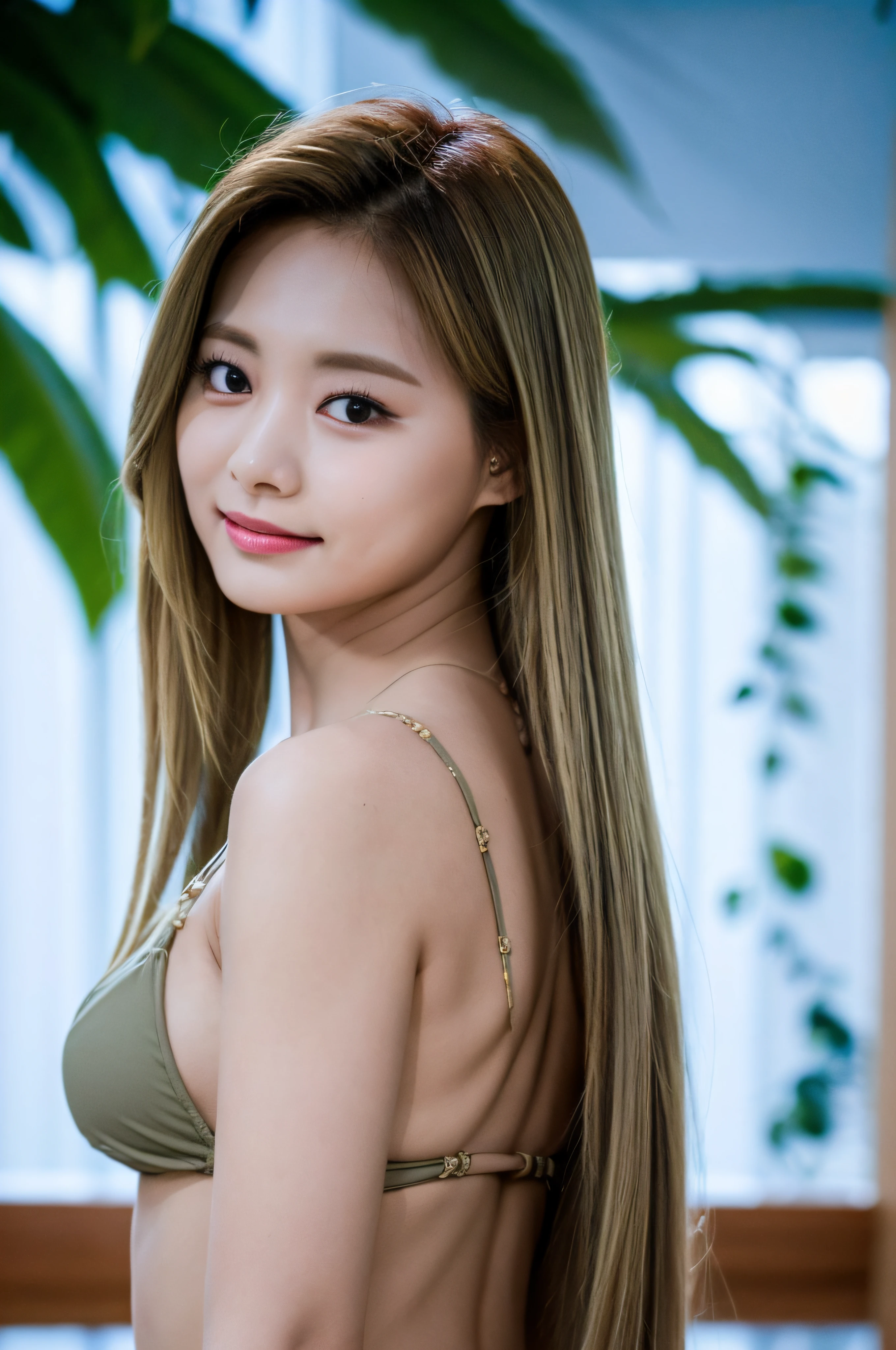 tzuyutwice、japanese girls、8k, best quality、 real image, intricate detail、ultra-detail、ultra-high resolution、 depth field、 (realistic, realistic: 1.2), masterpiece, photo 1girl,18yo girl、ple short hair、black Hair、bangs、BROWN EYES、Perfect figure、Sense of transparency、luster、gloss、modest chest、bikini、Guangyue、Burning body、hposing Gravure Idol、swimming pool、Beautiful feet、Strong sunlight、Nasty、Rain-drenched body、wet、actress、hposing Gravure Idol、Nogizaka Idol、korean idol