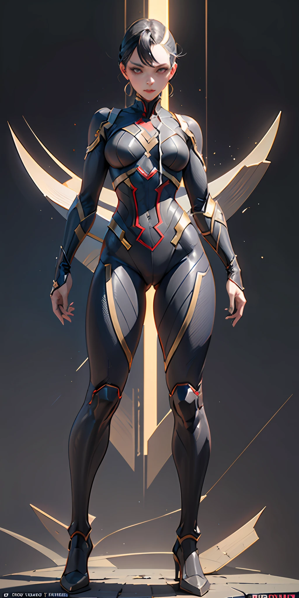 Woman dressed as Doctor Strange from Marvel, frontal, full-length, looking at the camera, facing the audience, standing pose, simple background, three-dimensional light, detailed full-body concept, sleek digital concept art, beautiful full-body concept art, art trend, CGsociety full-length,full body