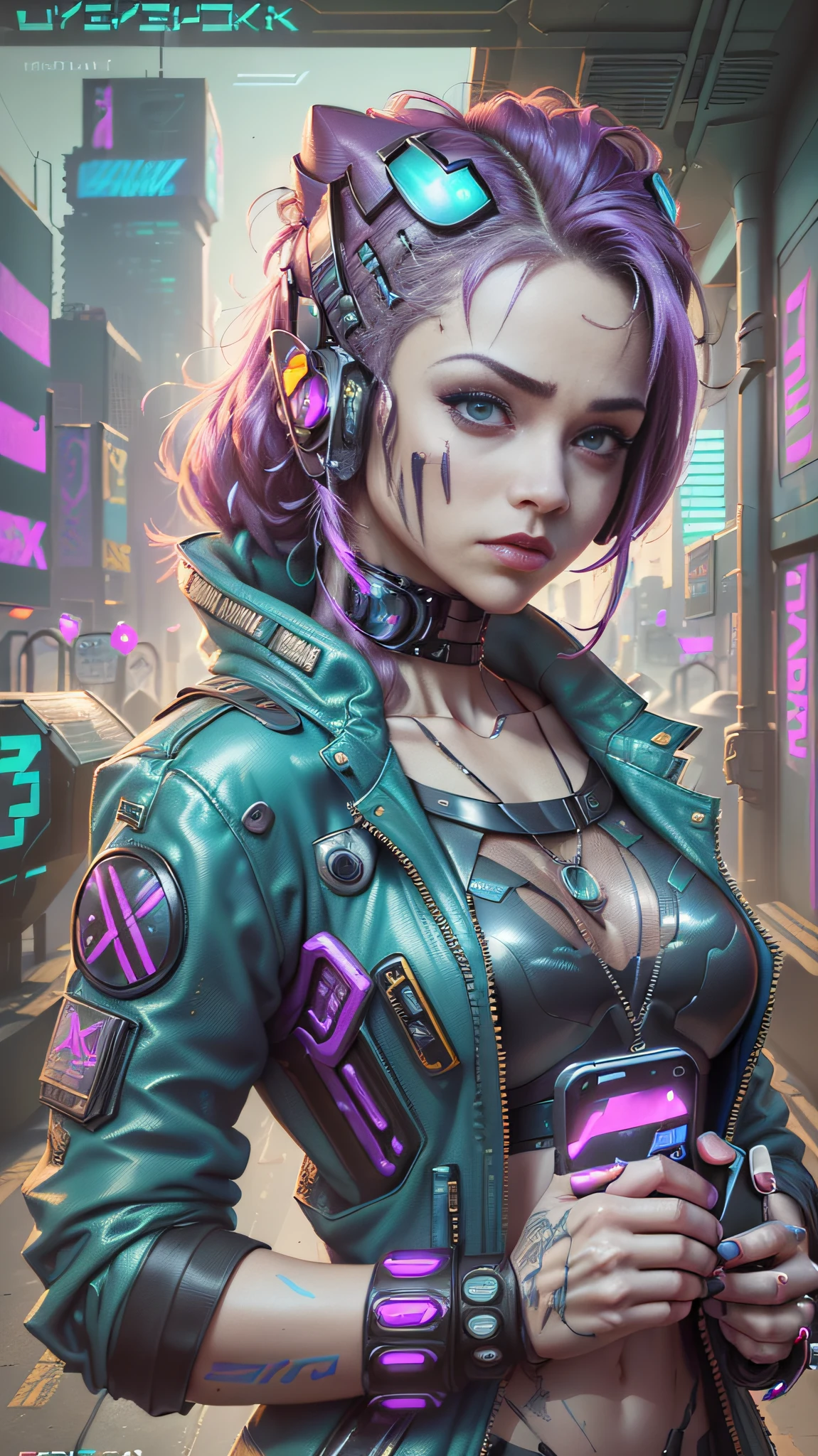 Cyber fille aux cheveux argentes et tenue en cuir posant dans la rue, deviantart artstation cgscosiety, Cyberpunk Belle fille, Cyberpunk 2 0 et. o model girl, Digital Cyberpunk Anime Art, female cyberpunk anime girl, Anime Cyberpunk Fille, Fille cyberpunk, wojtek fus, Cyberpunk Angry Gorgeous Goddess, Oppai Cyberpunk, cyberpunk themed art, Style artistique cyberpunk, dreamy cyberpunk girl