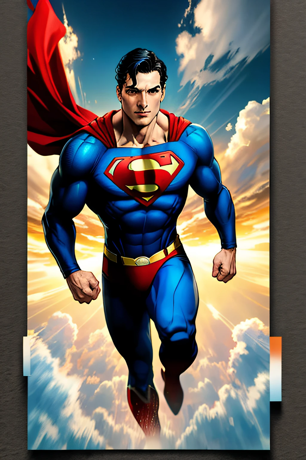 Obra-prima, melhor qualidade, alta qualidade, extremamente detalhado CG Unity 8K papel de parede, Old Superman Flying in the Skies