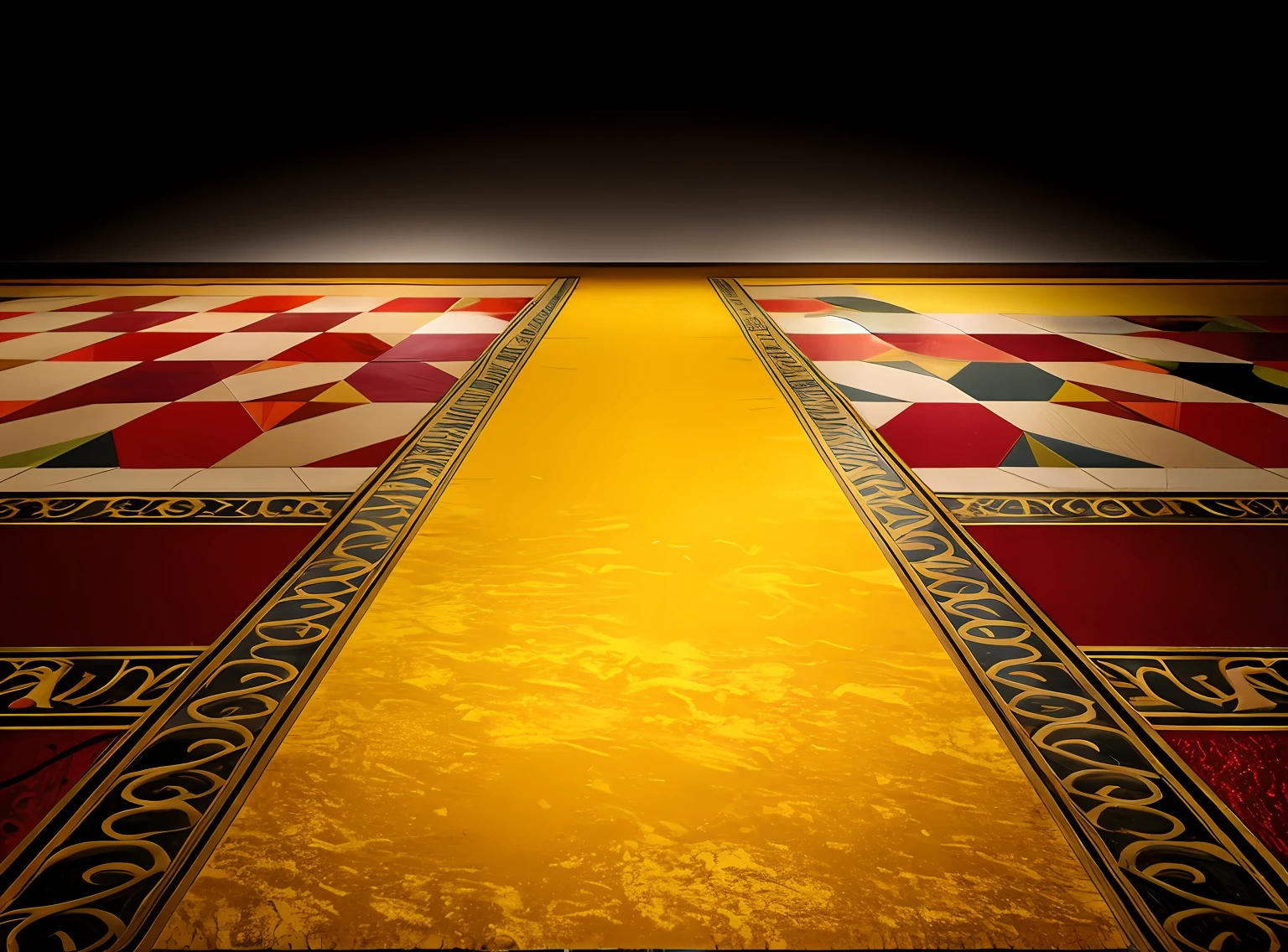 there is a red carpet with a cross on it, piso com tapete vermelho, tapete vermelho, everything is carpet and 3d, carpet at the floor, foto tapete vermelho, tapete, piso alcatifado, Fotografia do tapete vermelho, incredible depth, piso quadriculado, fundo da pista de corrida, Fundo quadriculado, background of a golden ballroom, artistic rendition, ballroom background