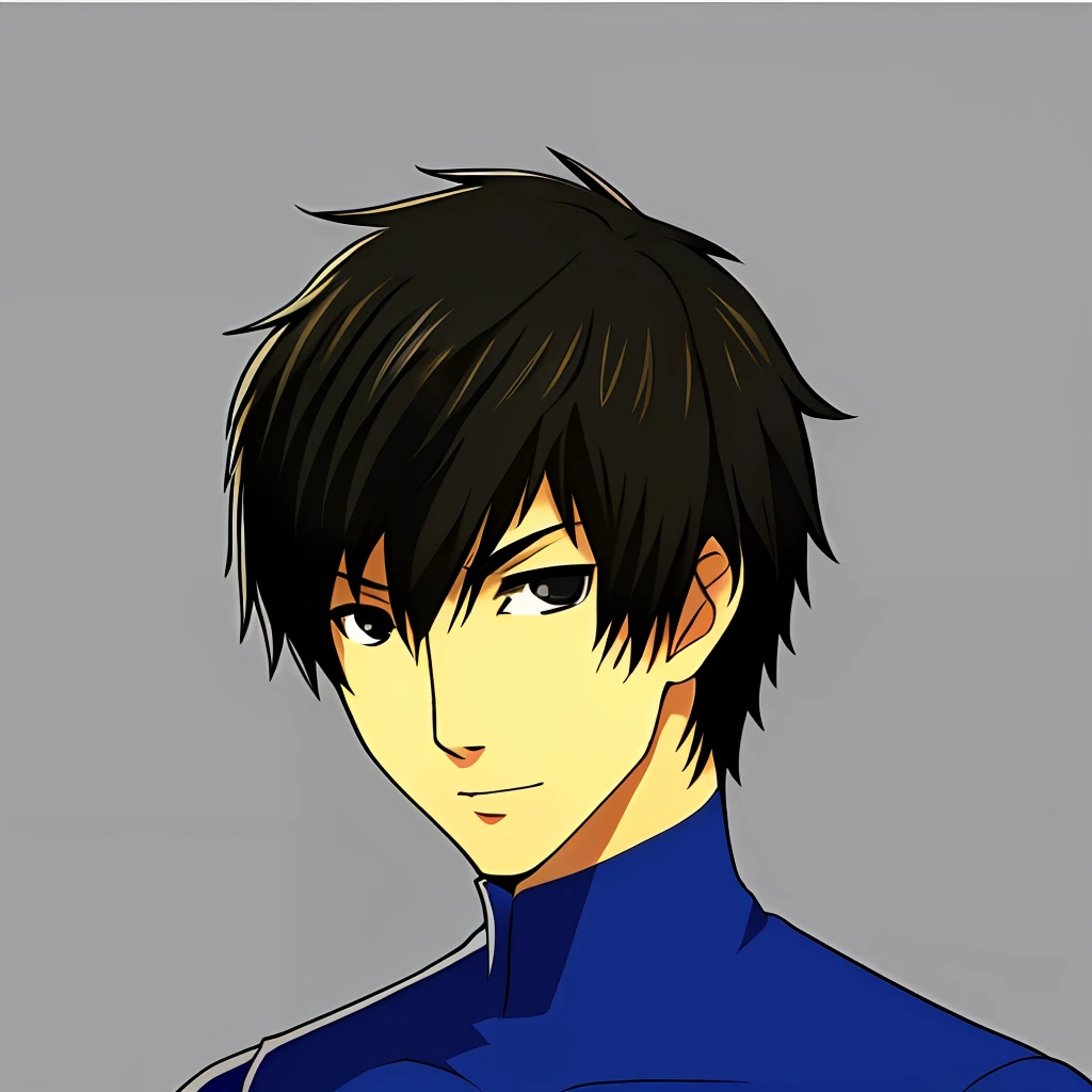 High resolution Young male bust Line art Quadratic color High resolution Main viewing angle
