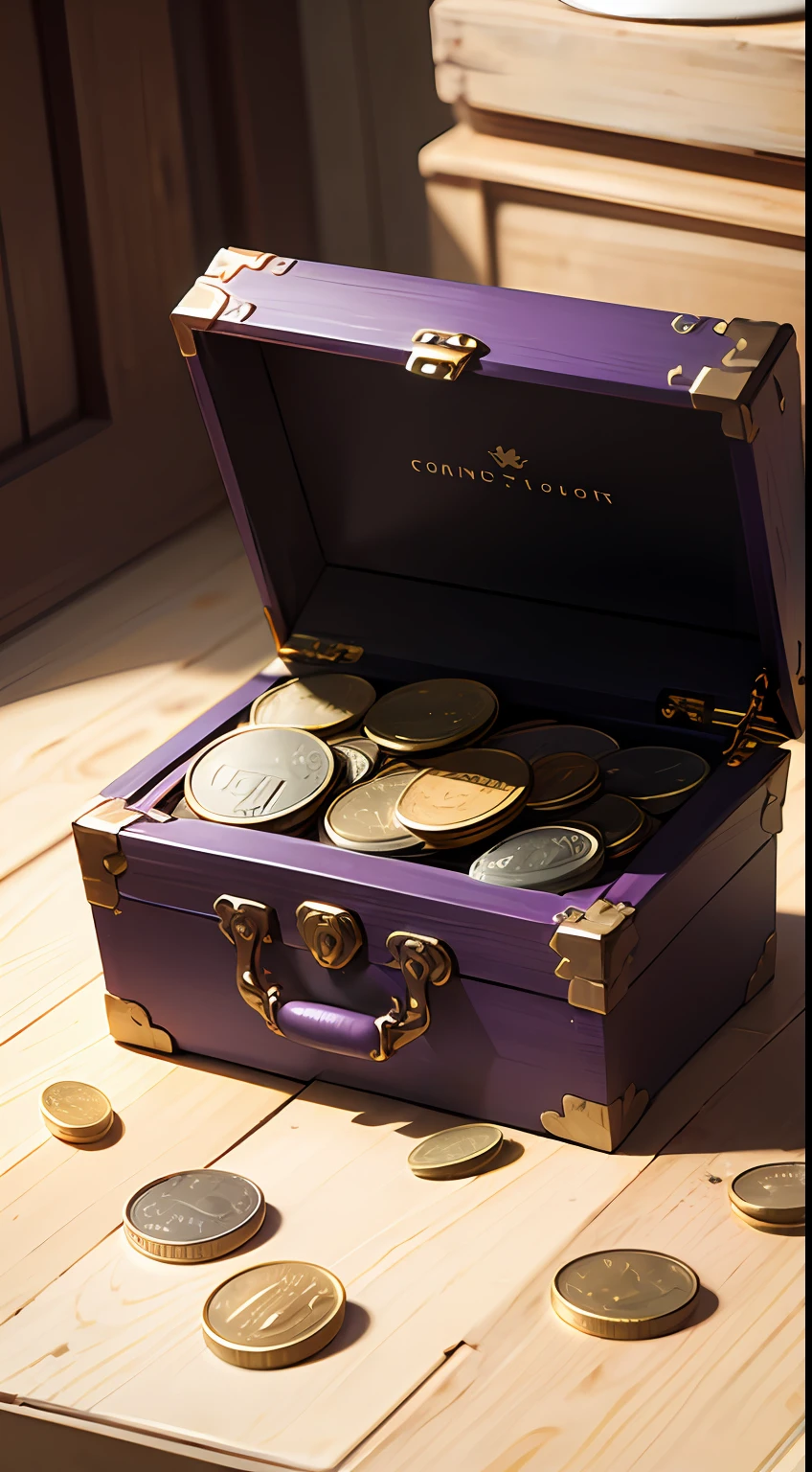 Purple chest,coin,Shines,No organisms