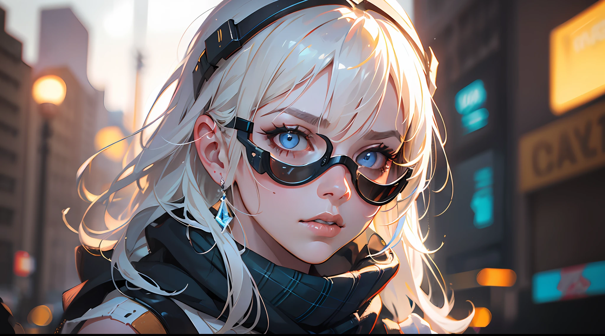 (dark shot:1.1), epic realistic, portrait of halo, sunglasses, blue eyes, tartan scarf, white hair by atey ghailan, by greg rutkowski, by greg tocchini, by james gilleard, by joe fenton, by kaethe butcher, gradient yellow, black, brown and magenta color scheme, grunge aesthetic!!! graffiti tag wall background, art by greg rutkowski and artgerm, soft cinematic light, adobe lightroom, photolab, hdr, intricate, highly detailed, (depth of field:1.4), faded, (neutral colors:1.2), (hdr:1.4), (muted colors:1.2), hyperdetailed, (artstation:1.4), cinematic, warm lights, dramatic light, (intricate details:1.1), complex background, (rutkowski:0.66), (teal and orange:0.4)