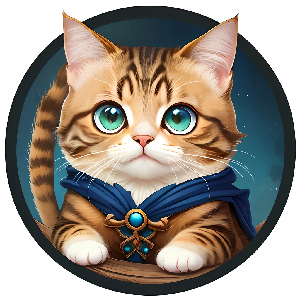 Cute cartoon stickers of cats dressed as fantasy villains、No background